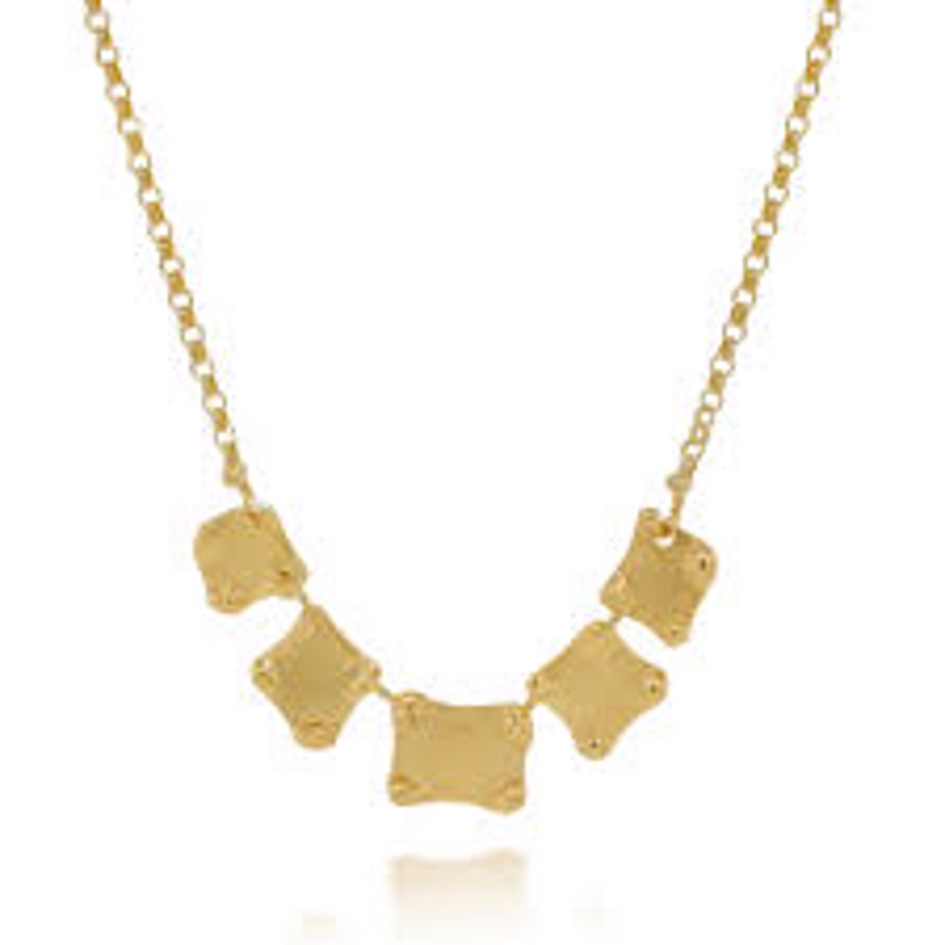Seashell Speckle Necklace- 14k yellow gold by Kristen Baird