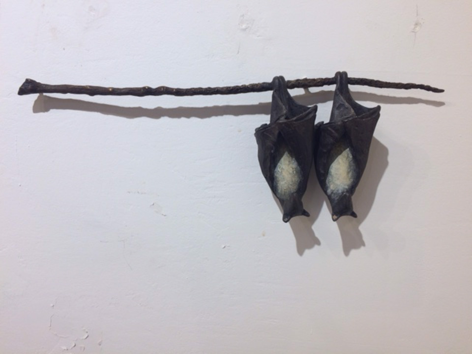 2 Temple Bats on a Branch