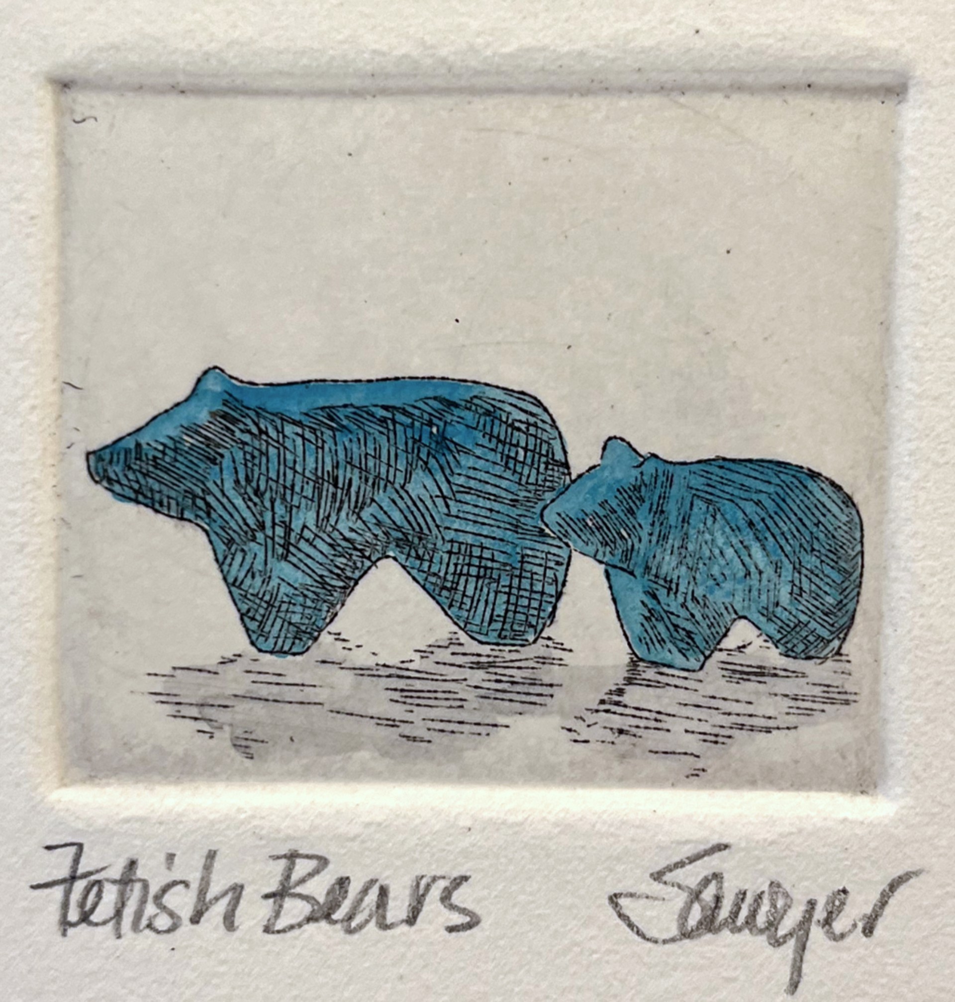 Fetish Bears (framed) by Anne Sawyer