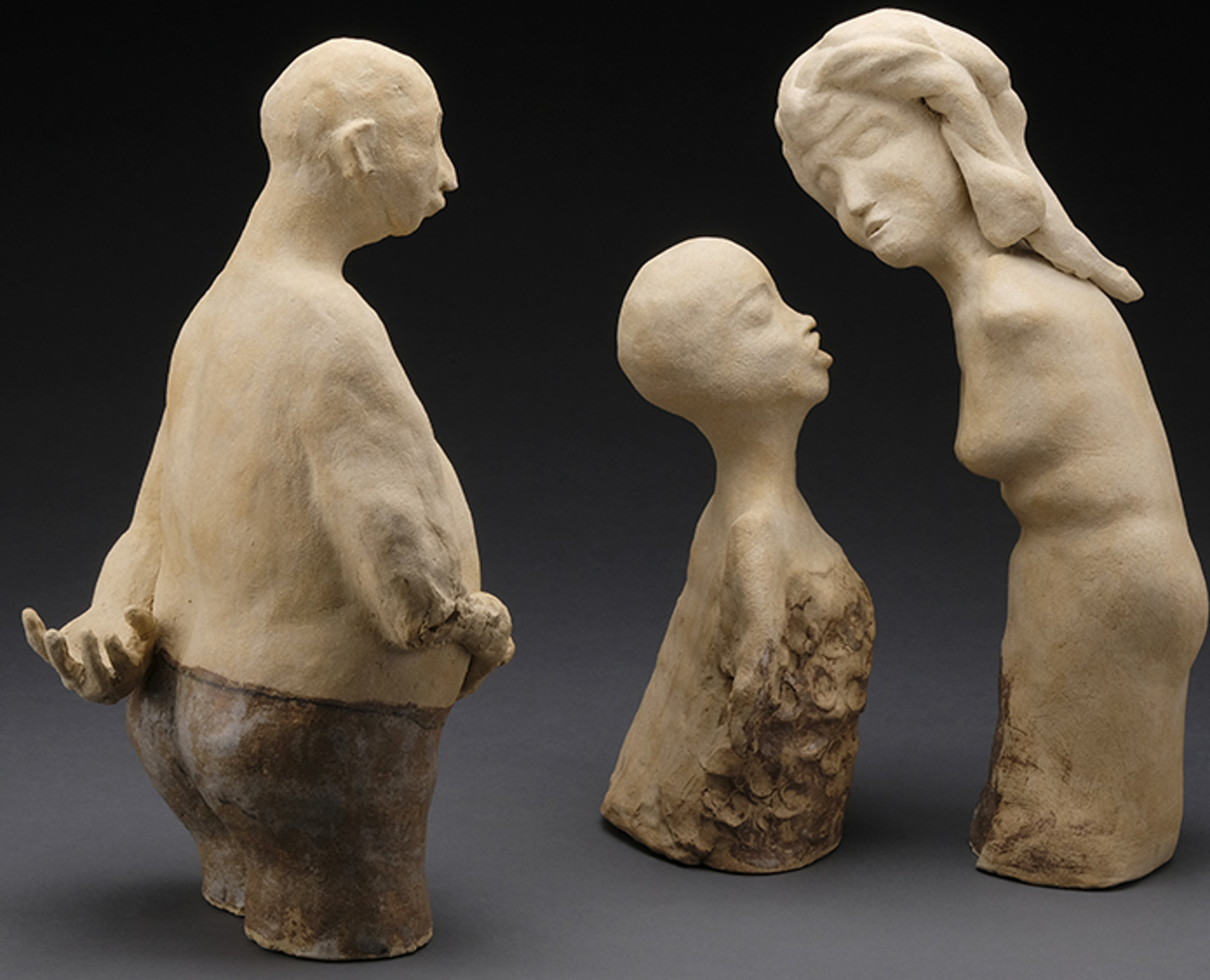 Whispered Conversations (3 Figures) by Linda Kelly Cherney