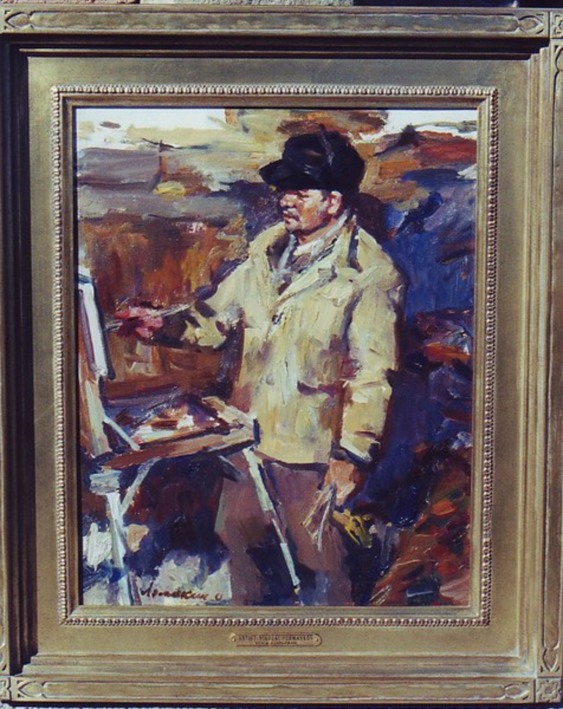 Portrait of Artist, Nikolai Furmankov by Oleg Lomakin