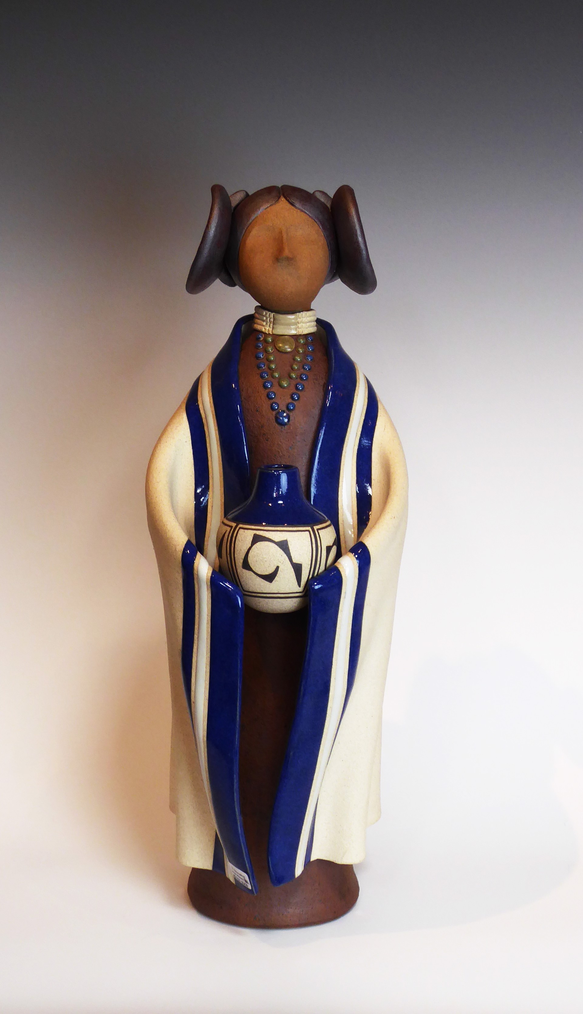 Hopi Maiden - Standing - Blue by Terry Slonaker