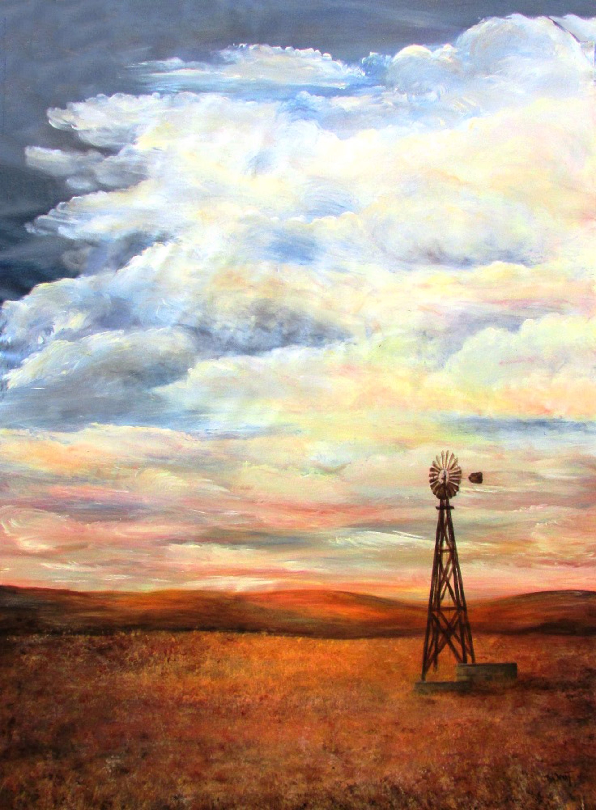 Windmill in the Flint Hills by Pam Brant