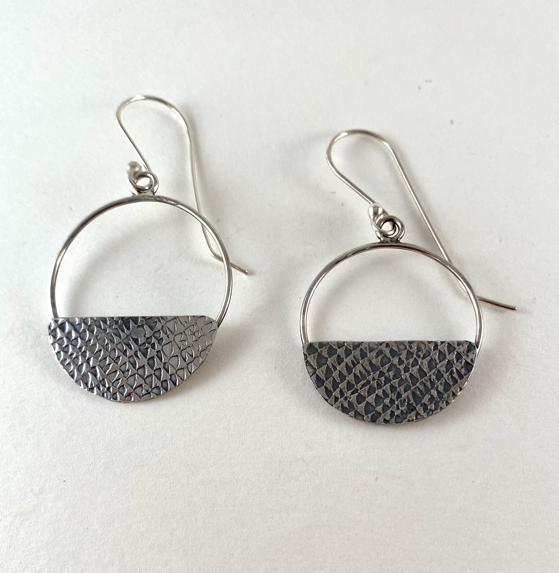 AB103 Basket Weave Circle Earrings by Anne Bivens