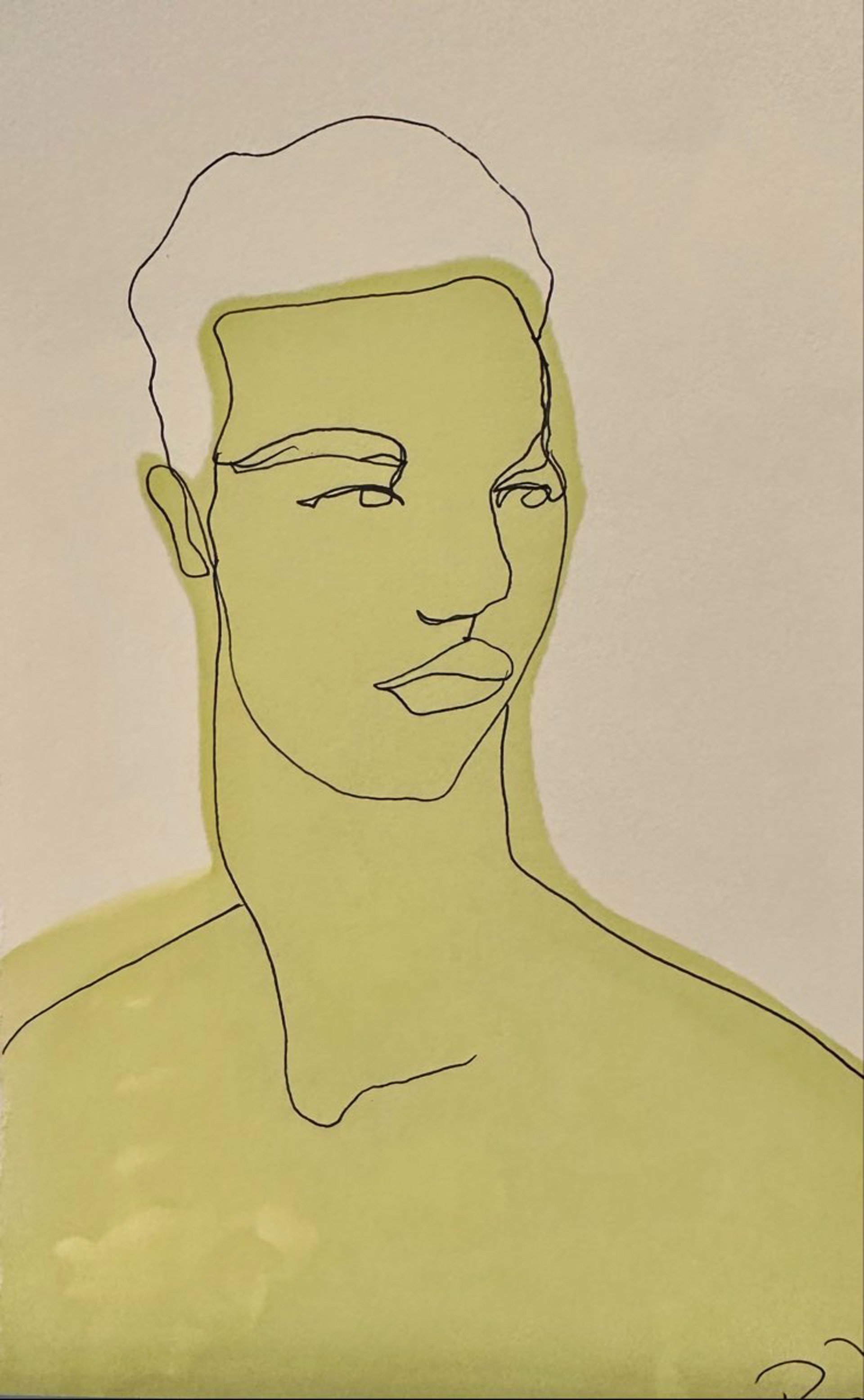 Portrait in Lime by Rachel Warner