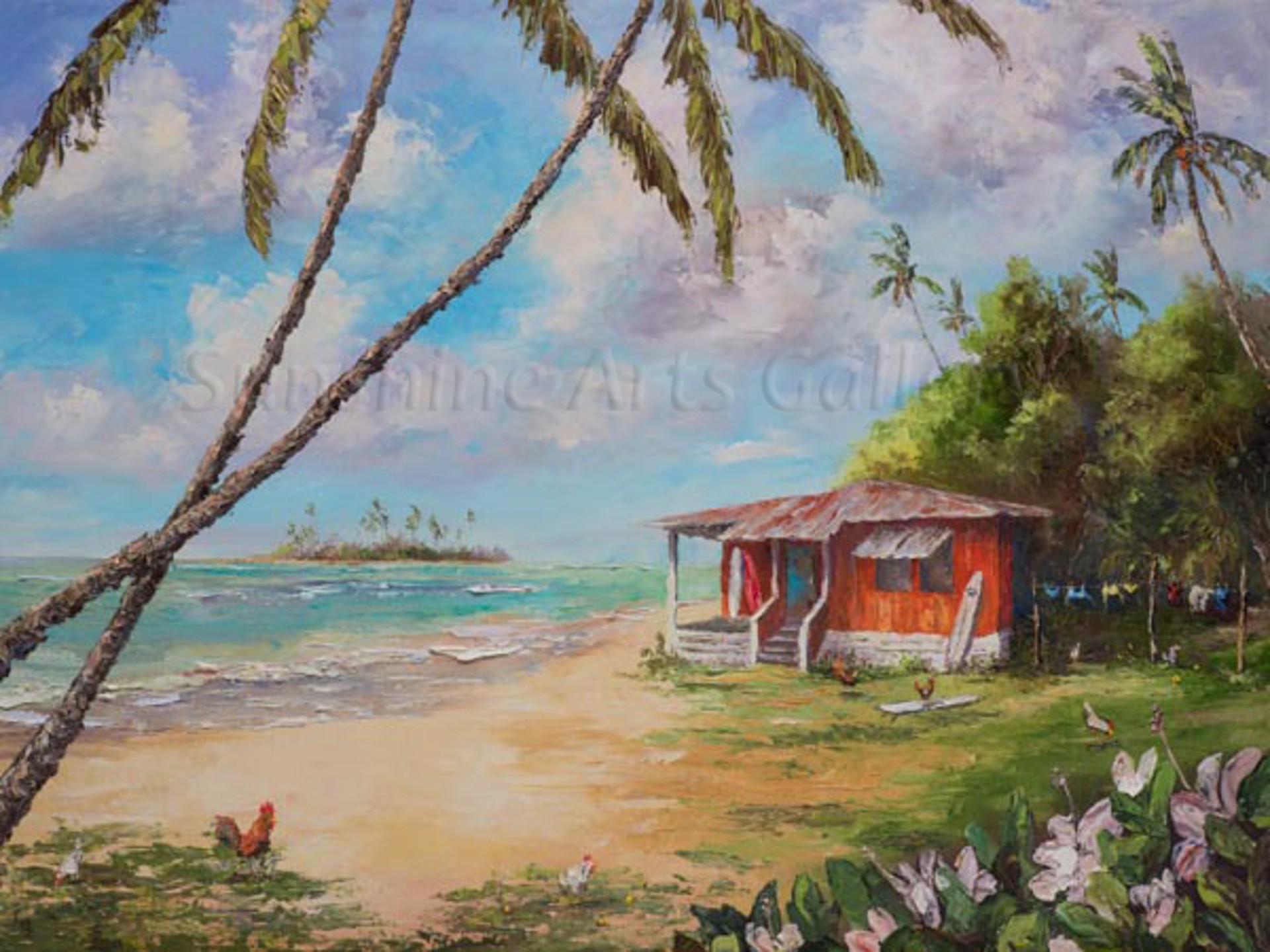 Chickieʻs Wing Ding Surf Shack by Lisabongzee