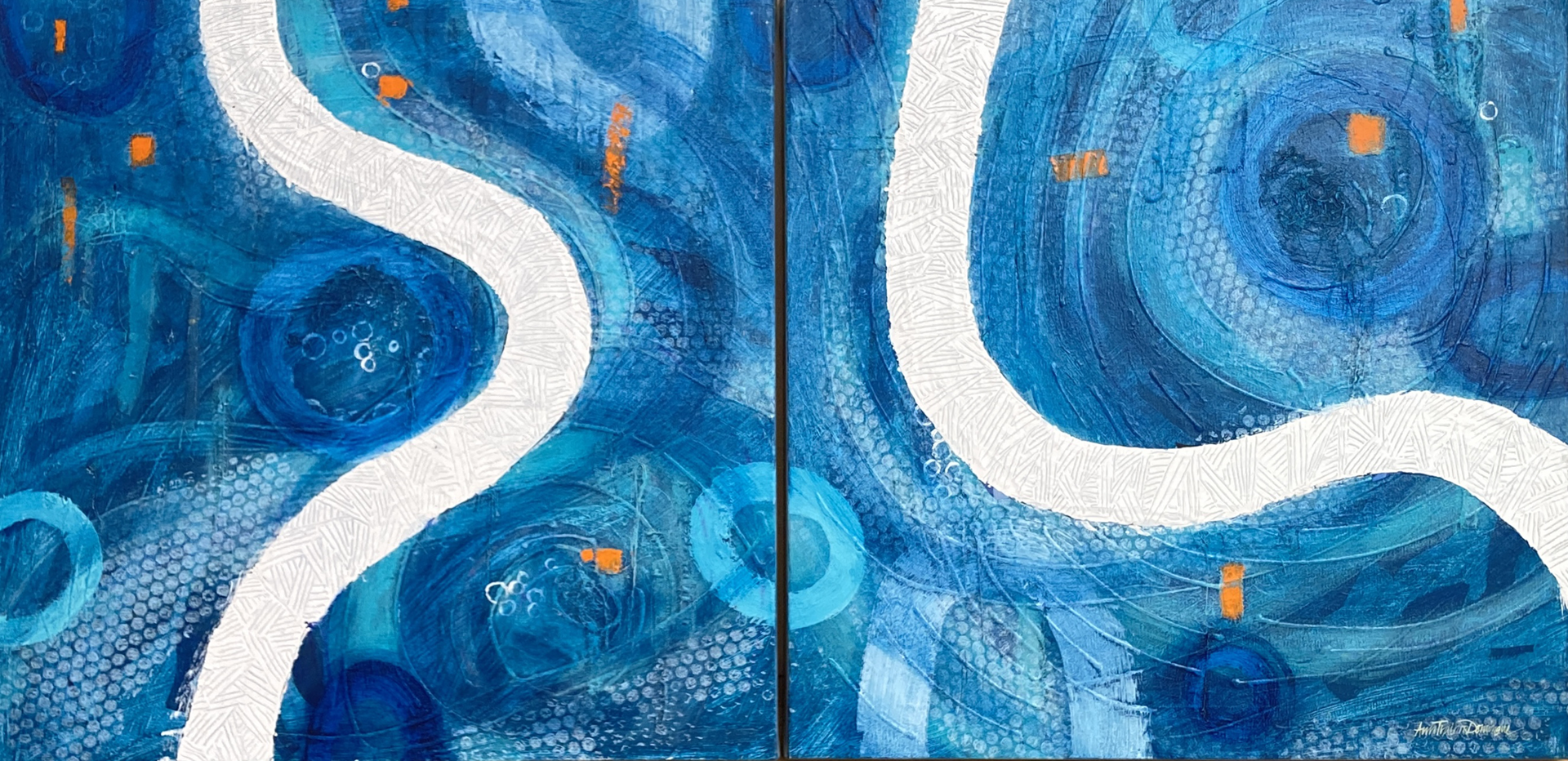 Endless, Diptych by Ann Trainor Domingue
