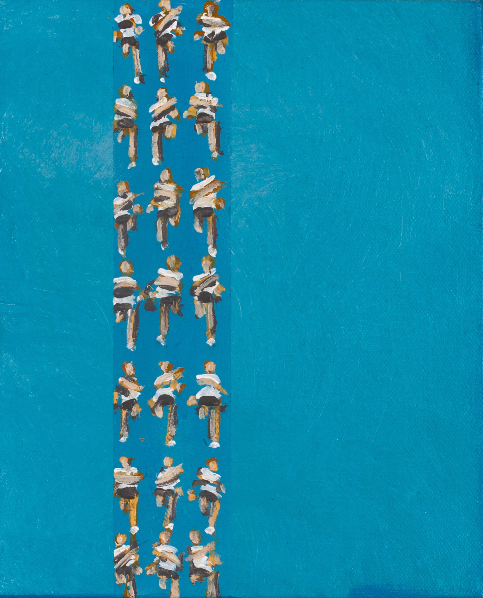 Runners Line on Turquoise by Heather Blanton