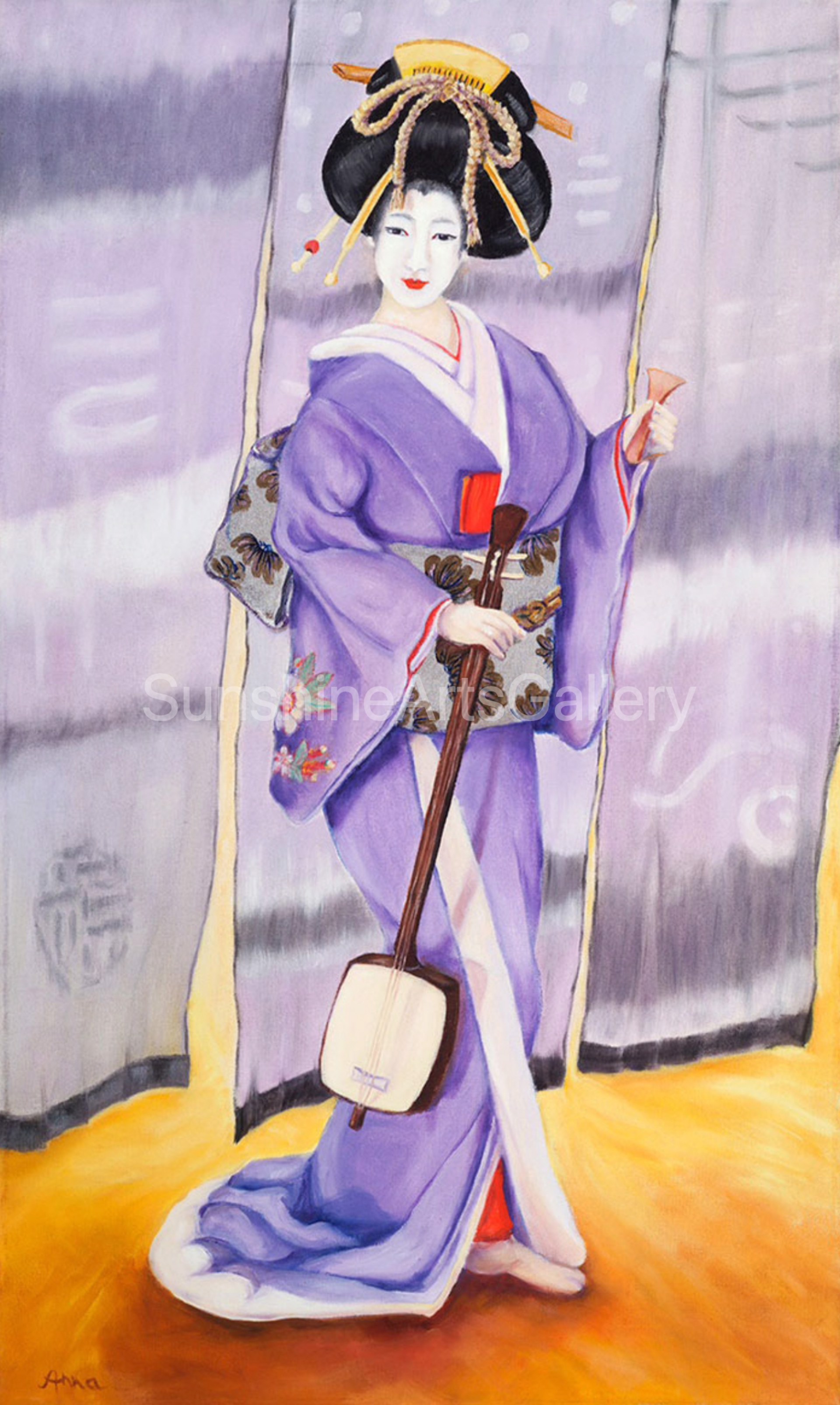 Kimono in Purple by Anna Fuernsteiner