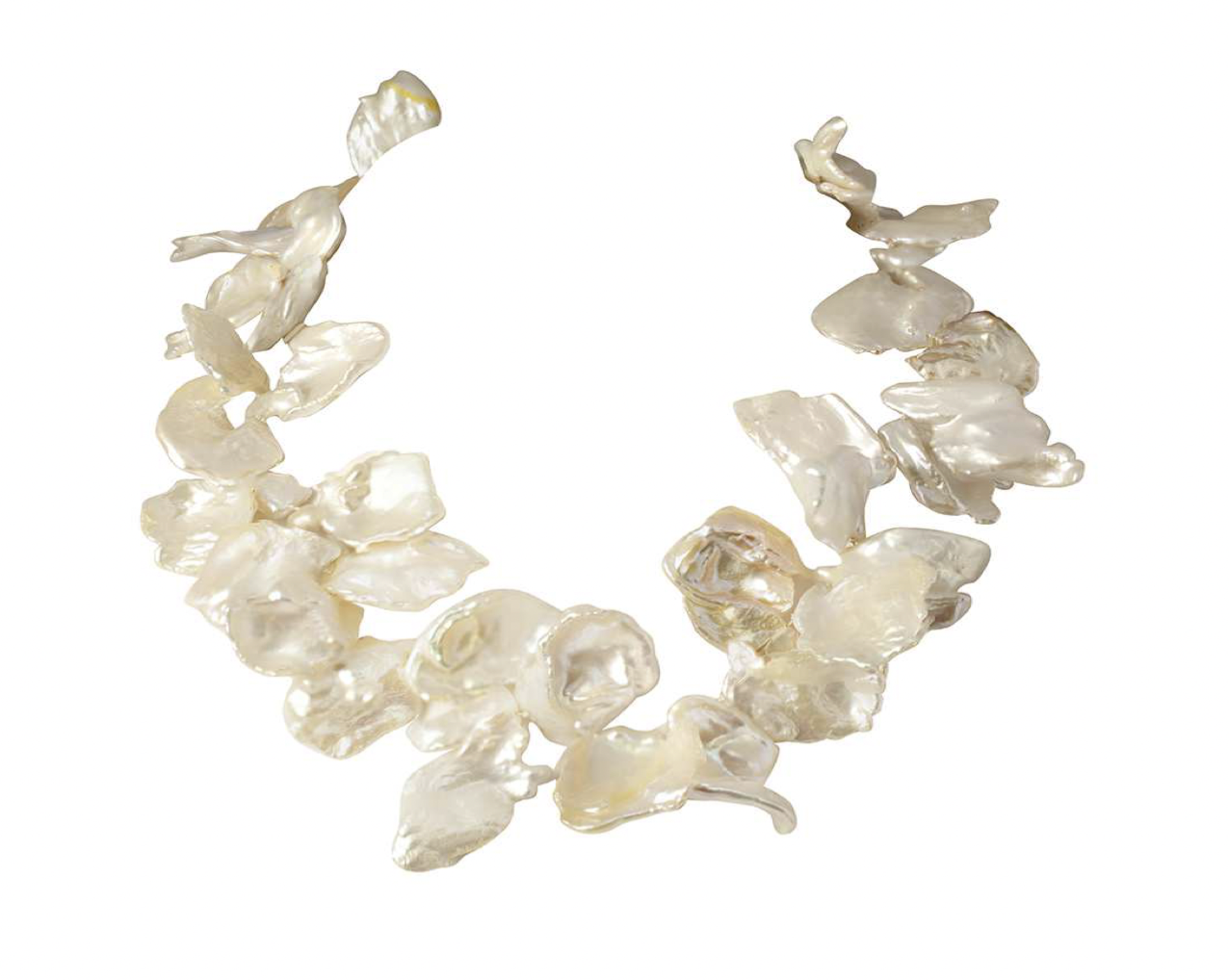 Cultured Petal Pearl Necklace by Paula Crevoshay