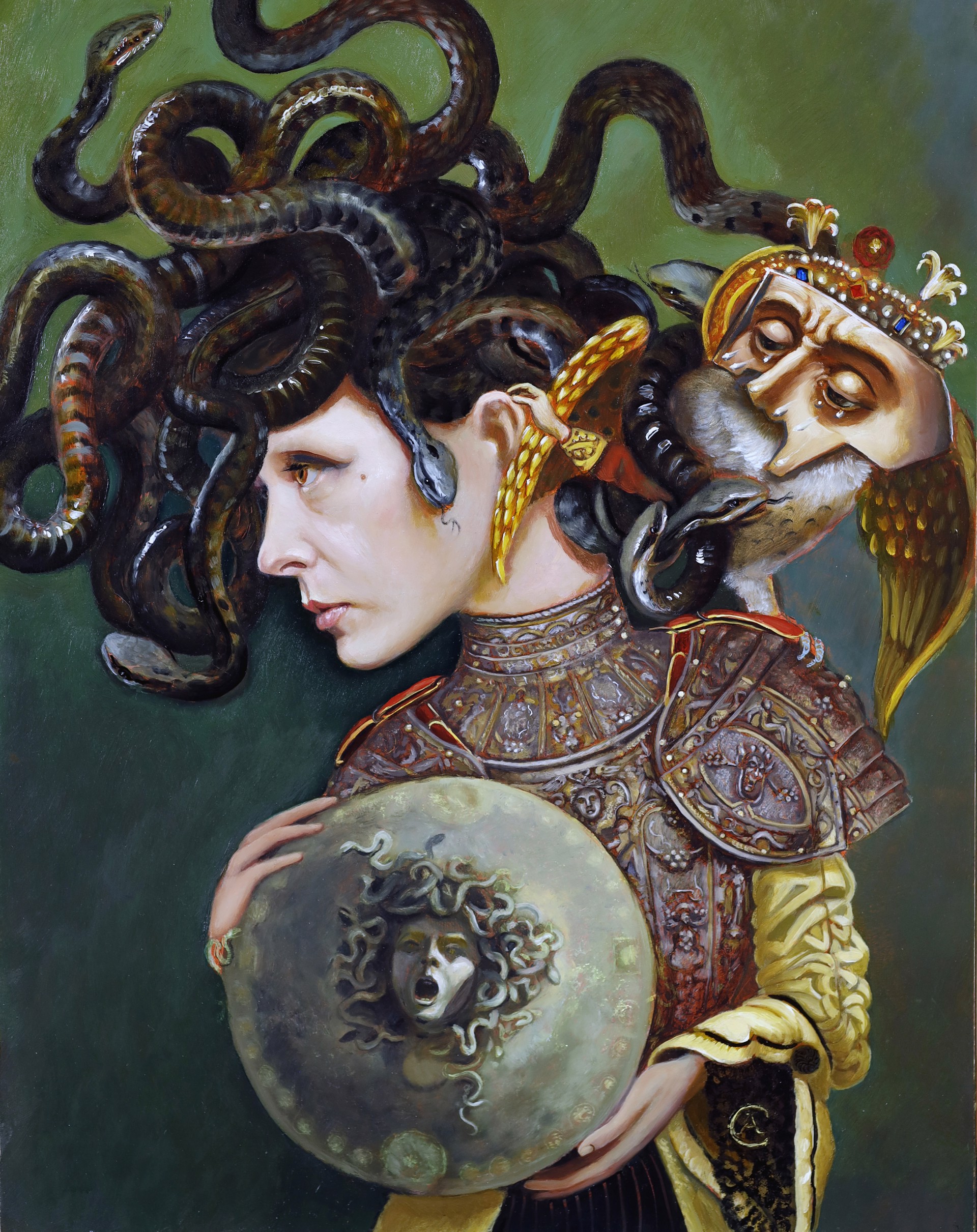 Self-Portrait as Medusa as Athena by Carrie Ann Baade