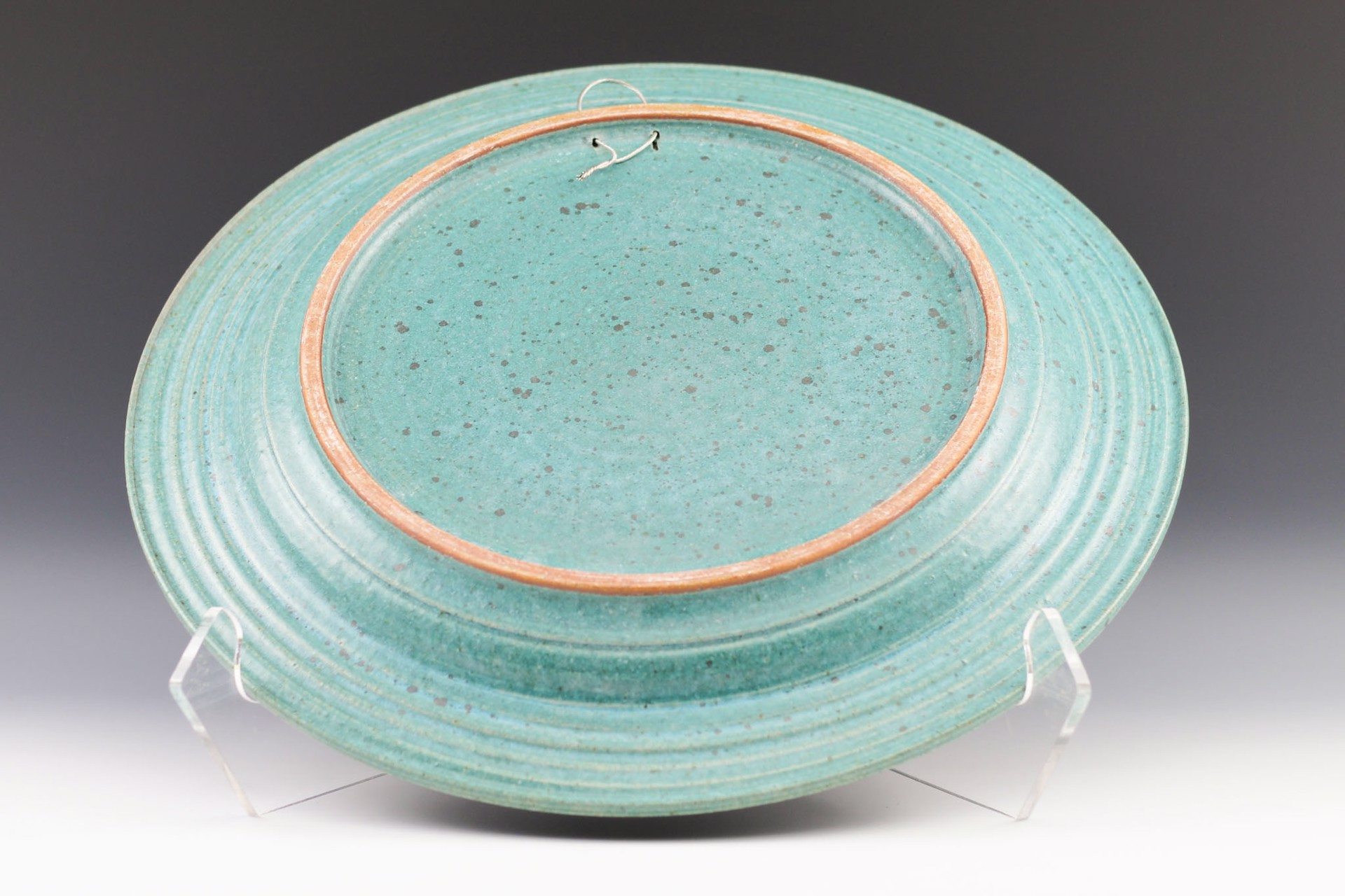 Turquoise and Black Platter by Winthrop Byers