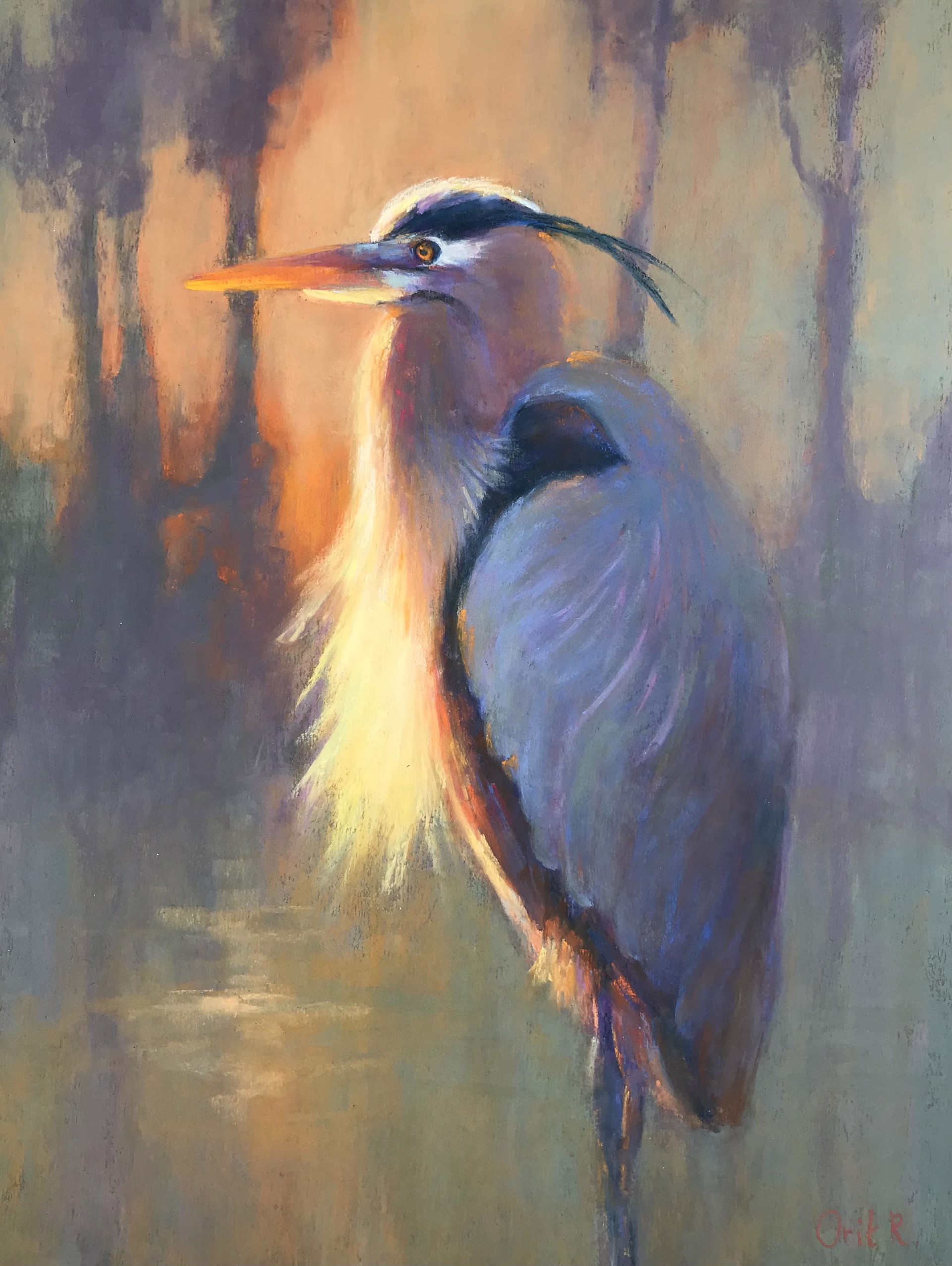 Heron at Sunset by Orit Reuben | Gallery CERO