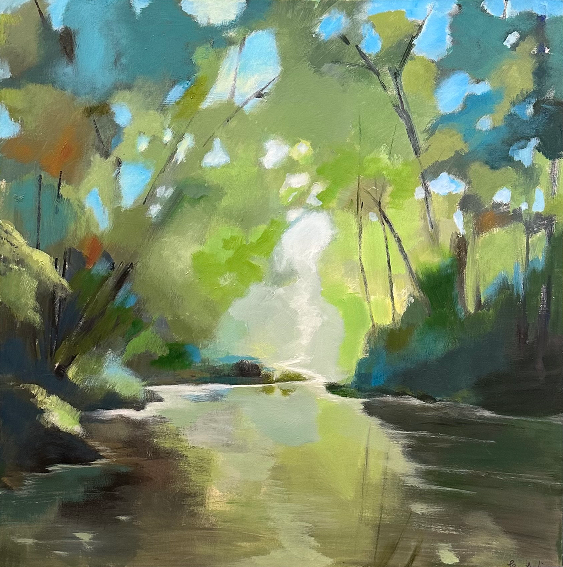 Creek Reflections {SOLD} by Lenn Hopkins