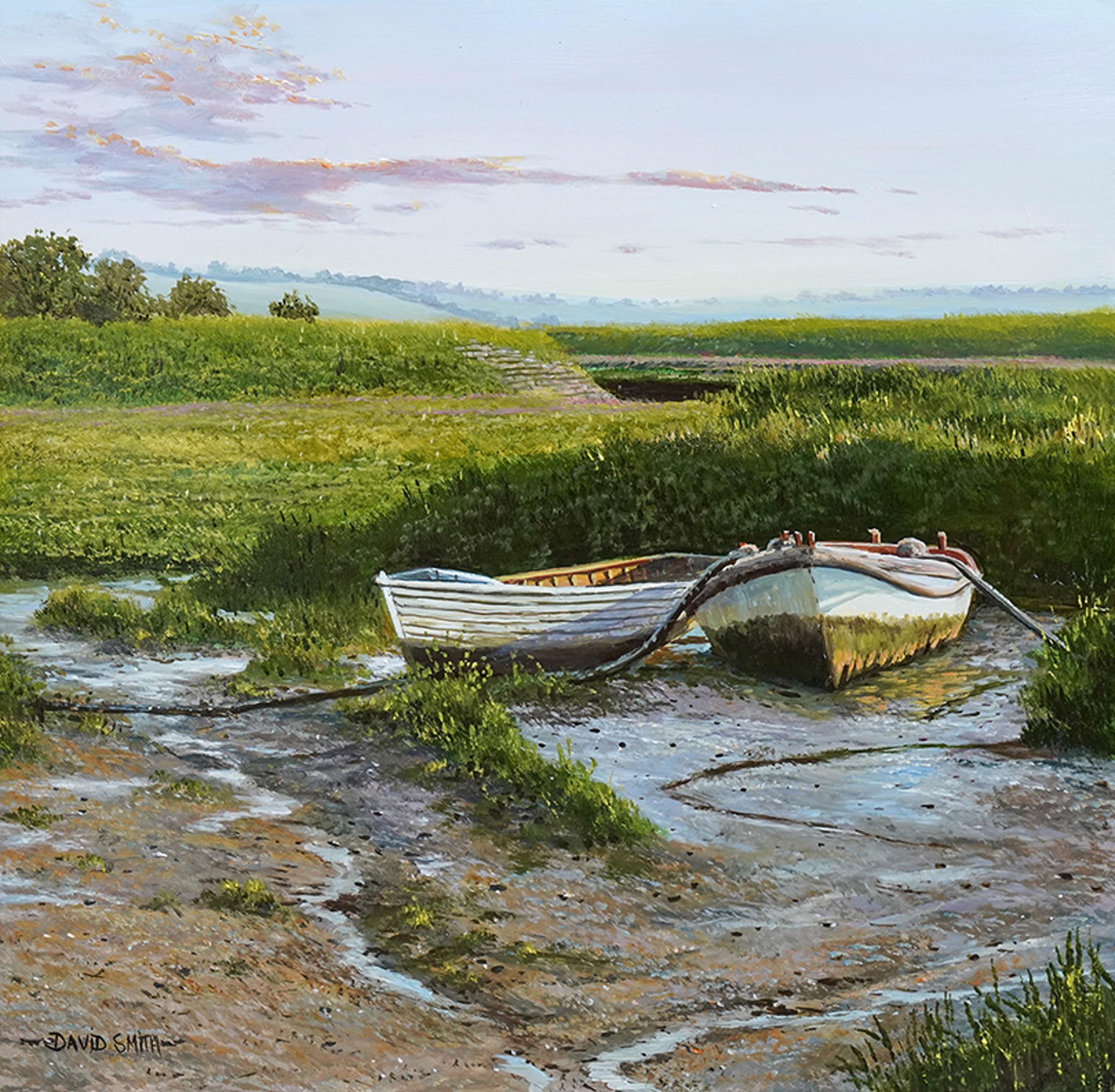 Boats on the Mud by David Smith