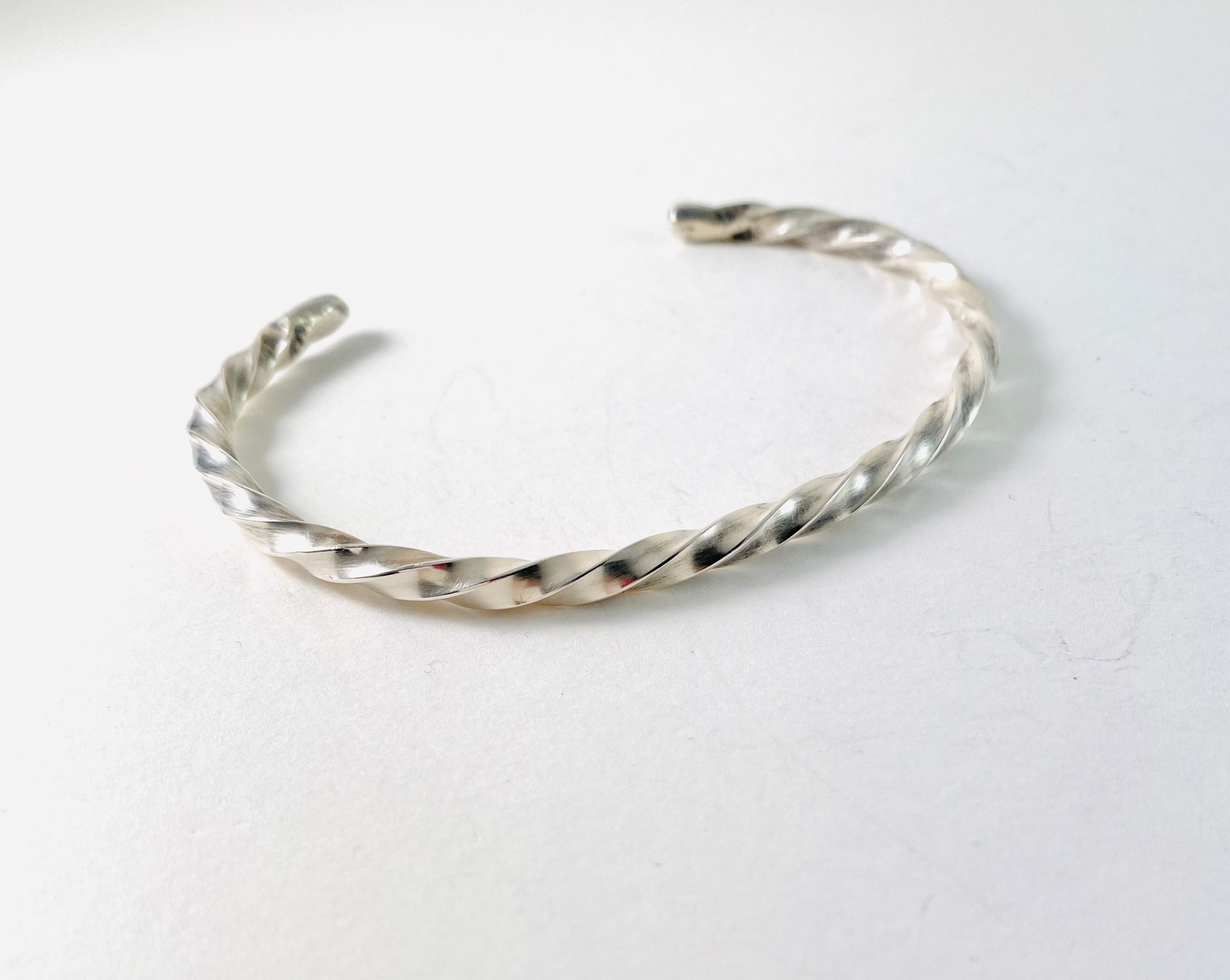 Silver Twist Cuff Bracelet by Anne Bivens