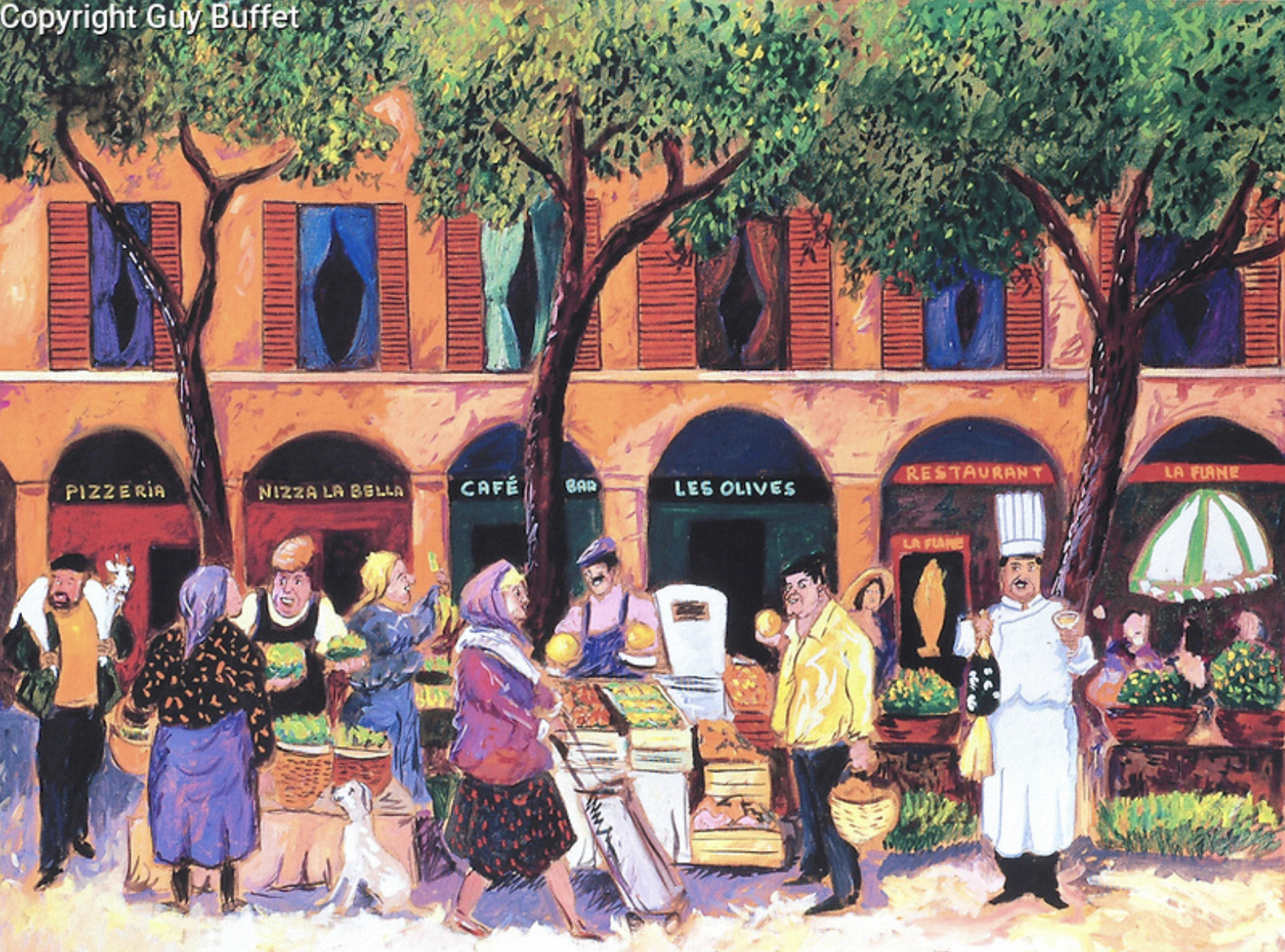 Market In Provence by Guy Buffet