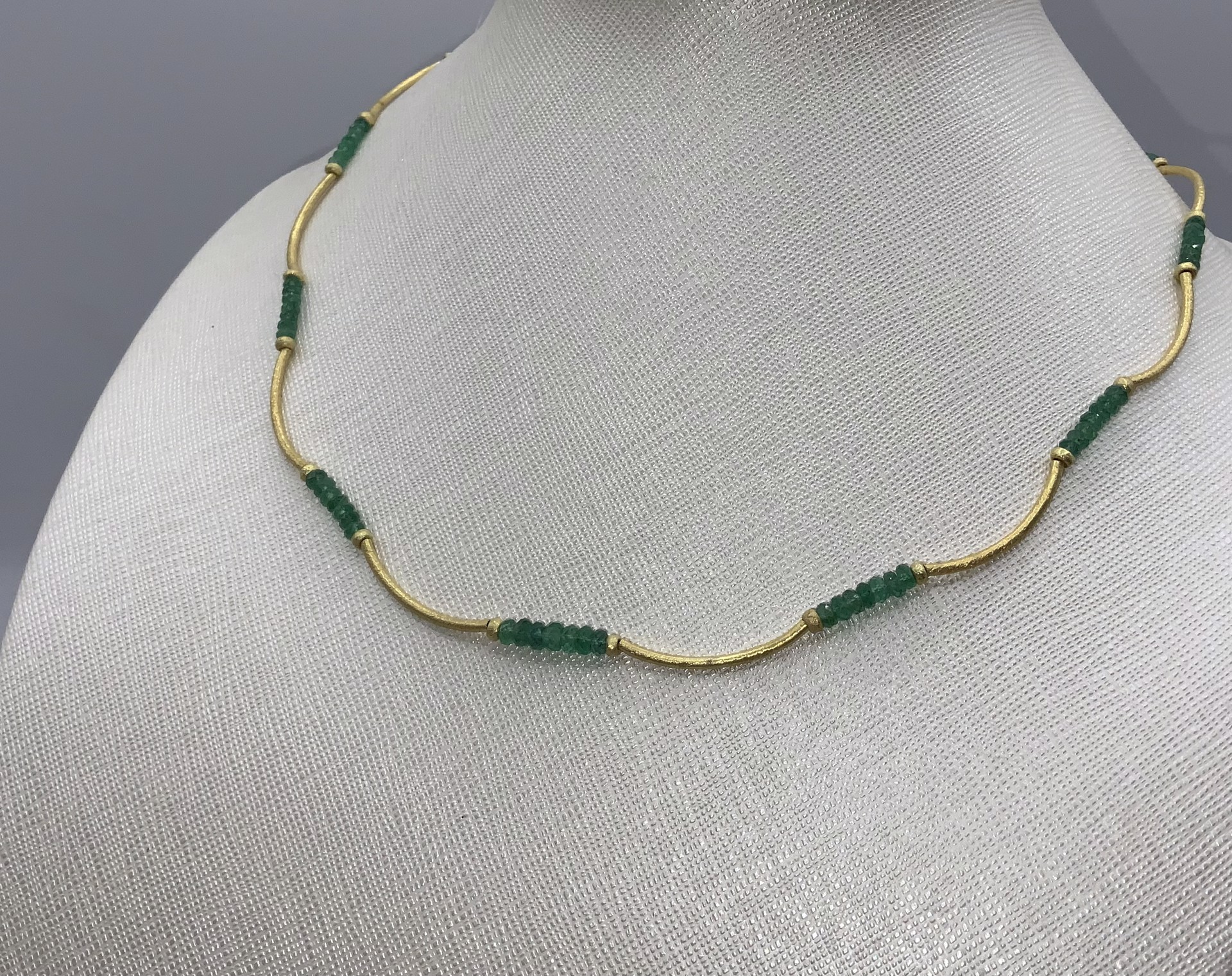Dangerous Curves- Emerald Rondelles by Mara Labell