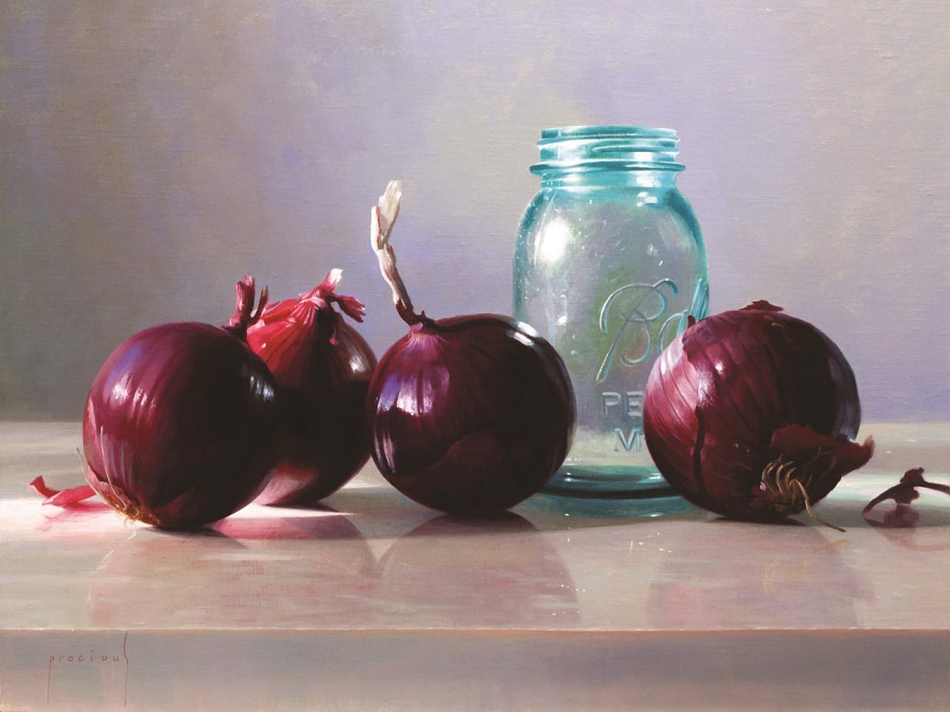Red Onions by Cindy Procious