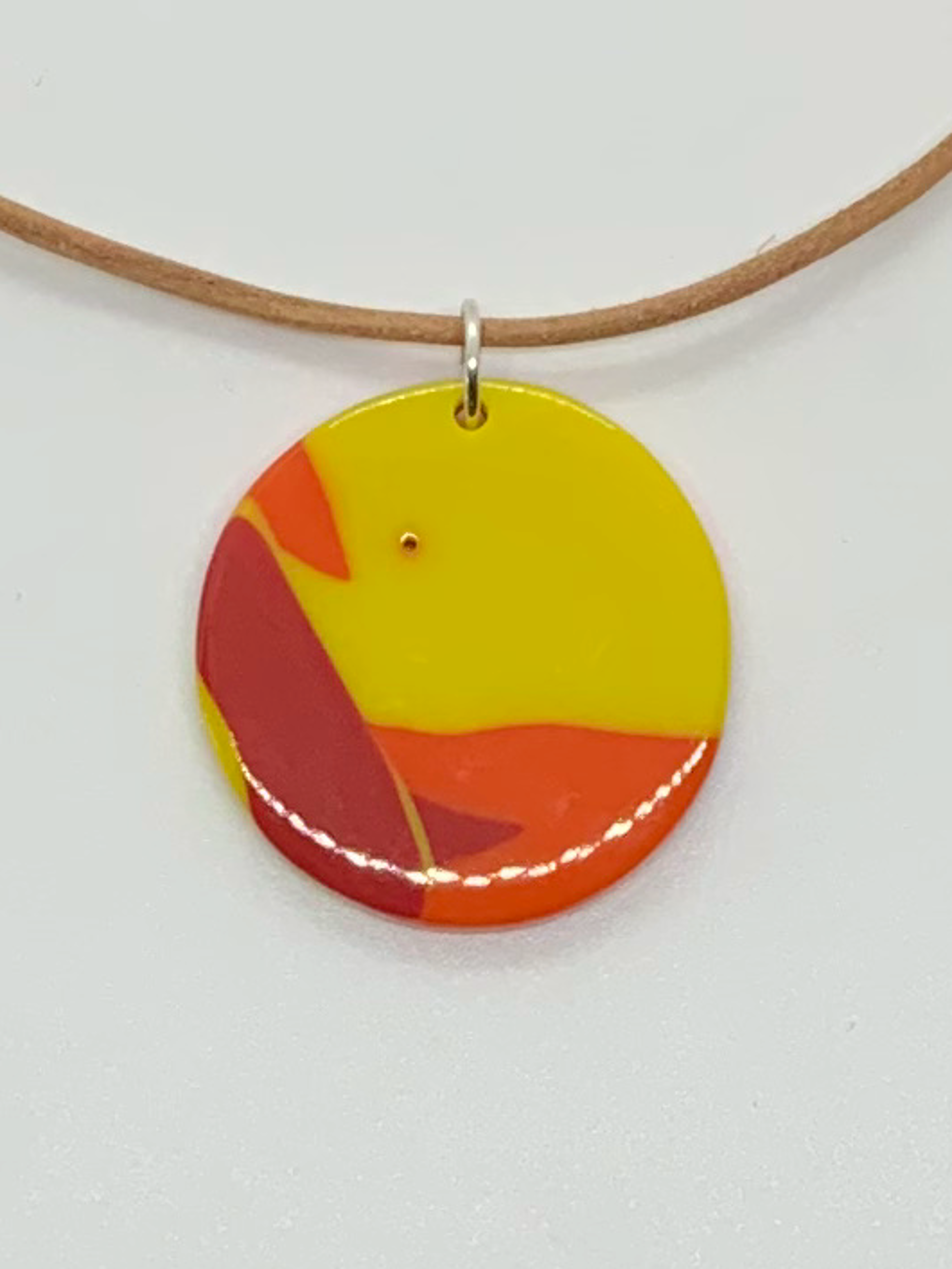 Molten Glass Necklace Round by Chris Cox