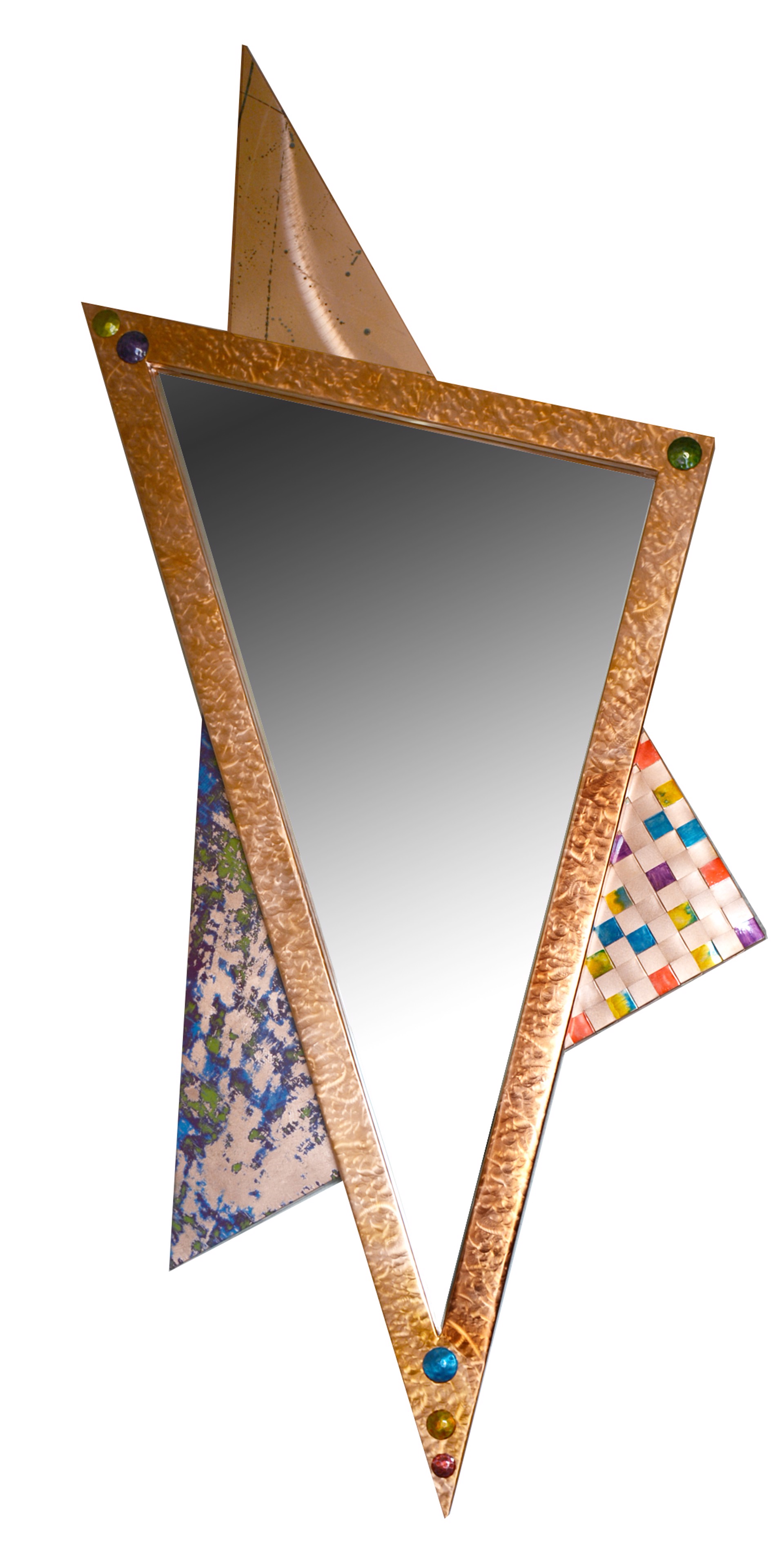 Canyon Triangle Diptych Mirror by Jean And Tom Heffernan