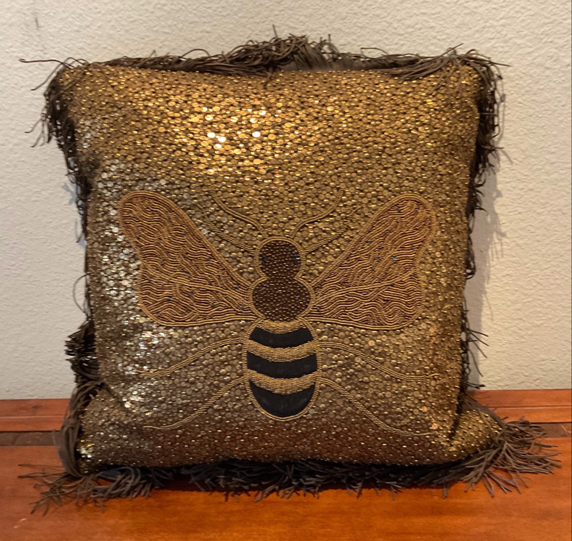 Pliner Pillow Gold Bee by Donald J Pliner