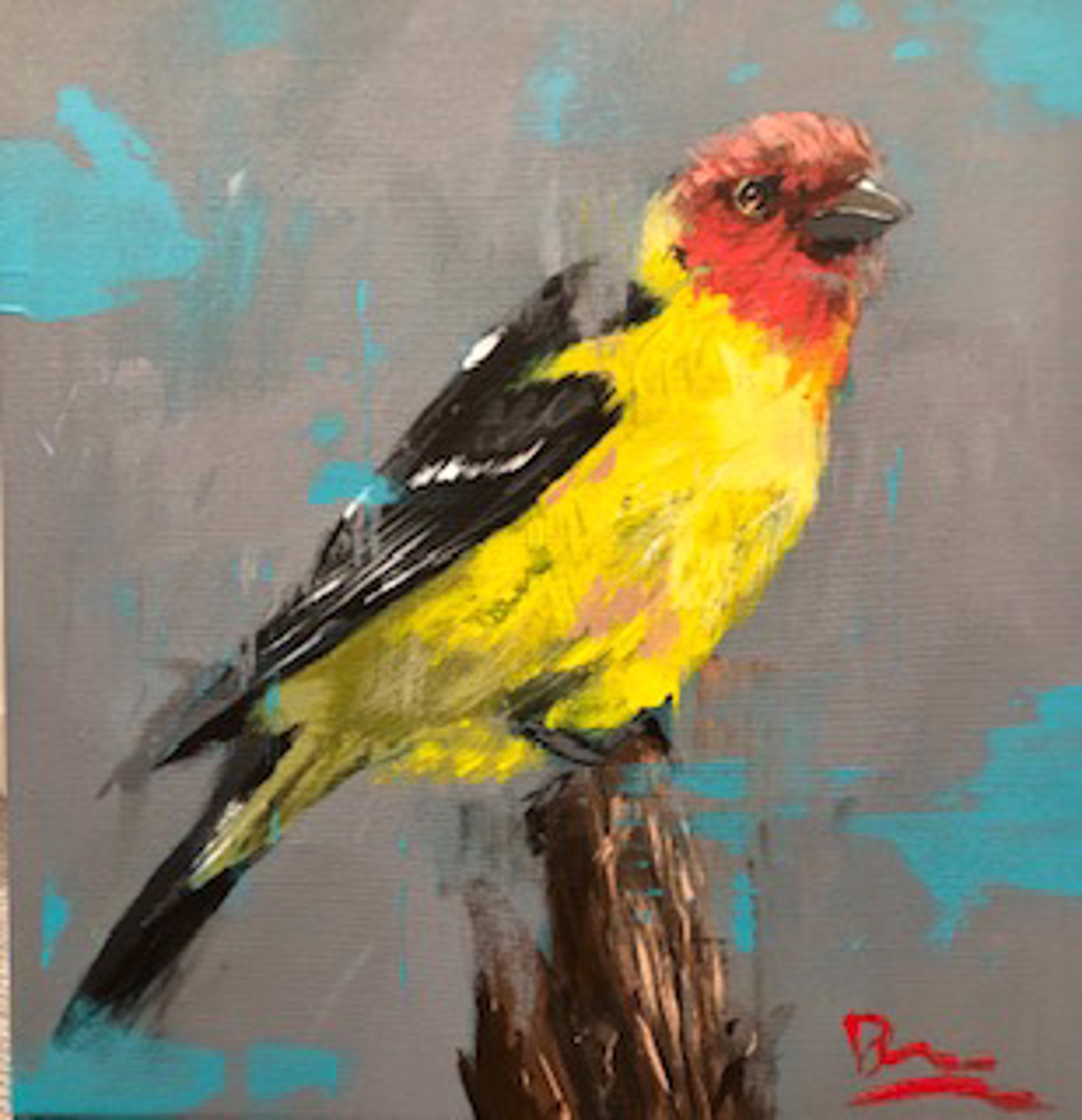 Red Head Bird by Dominic Mattioli