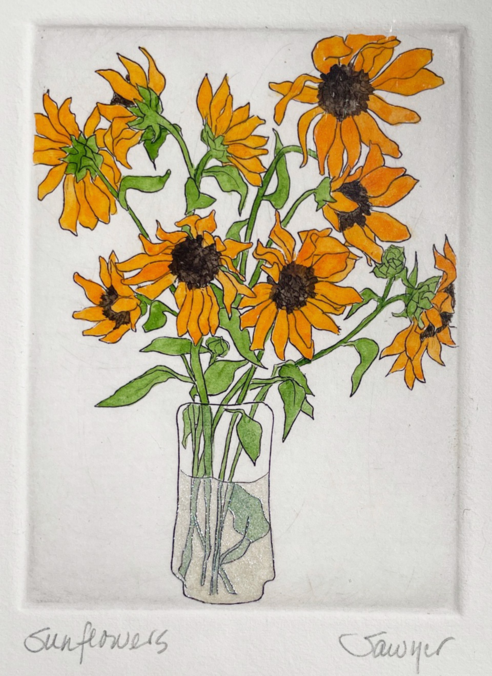 Sunflowers (unframed) by Anne Sawyer
