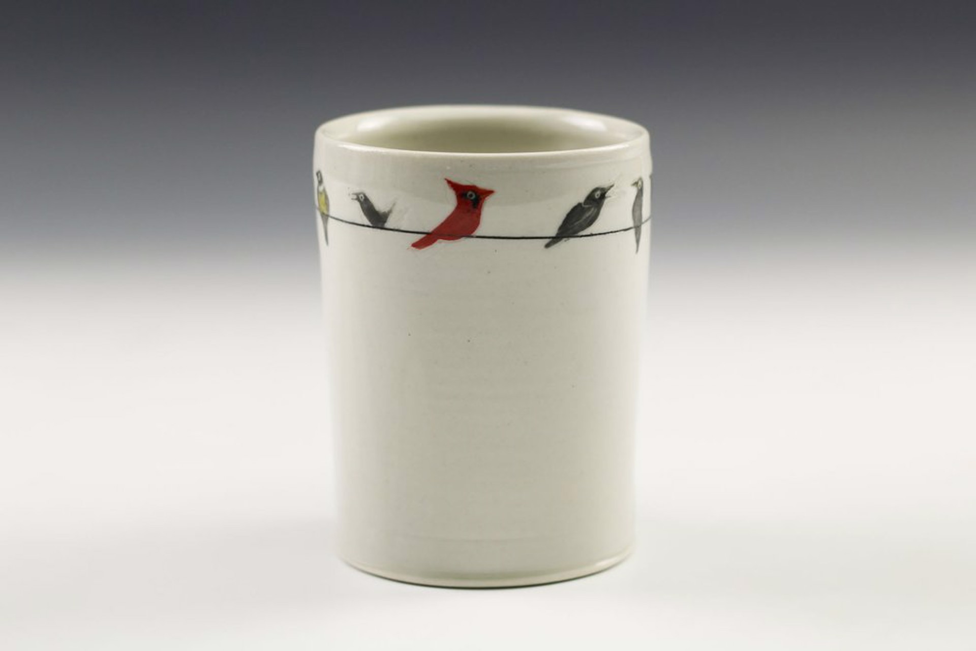 Birds on a Wire Mug by Glynnis Lessing