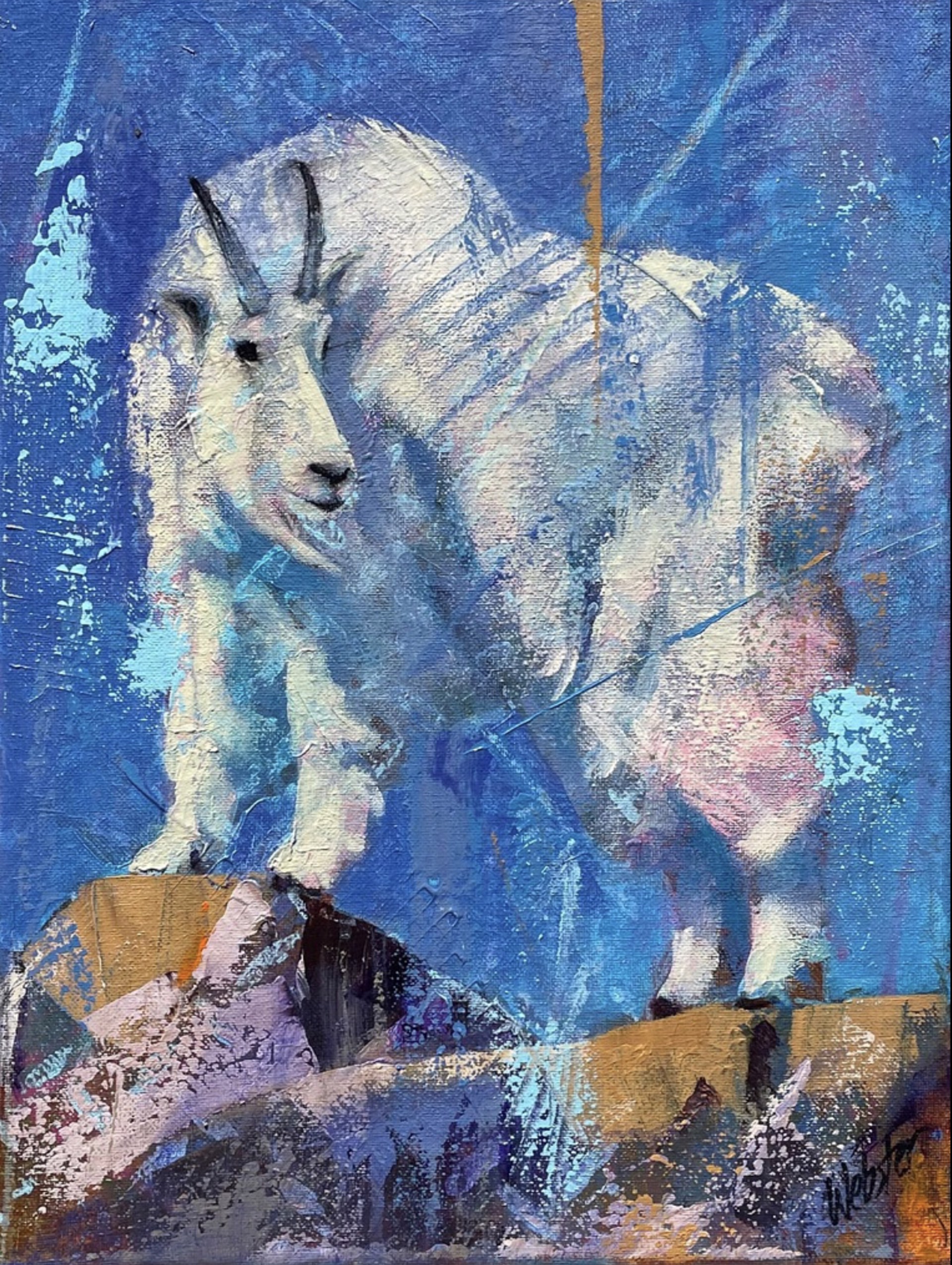 Goat Study, Blue by John Webster