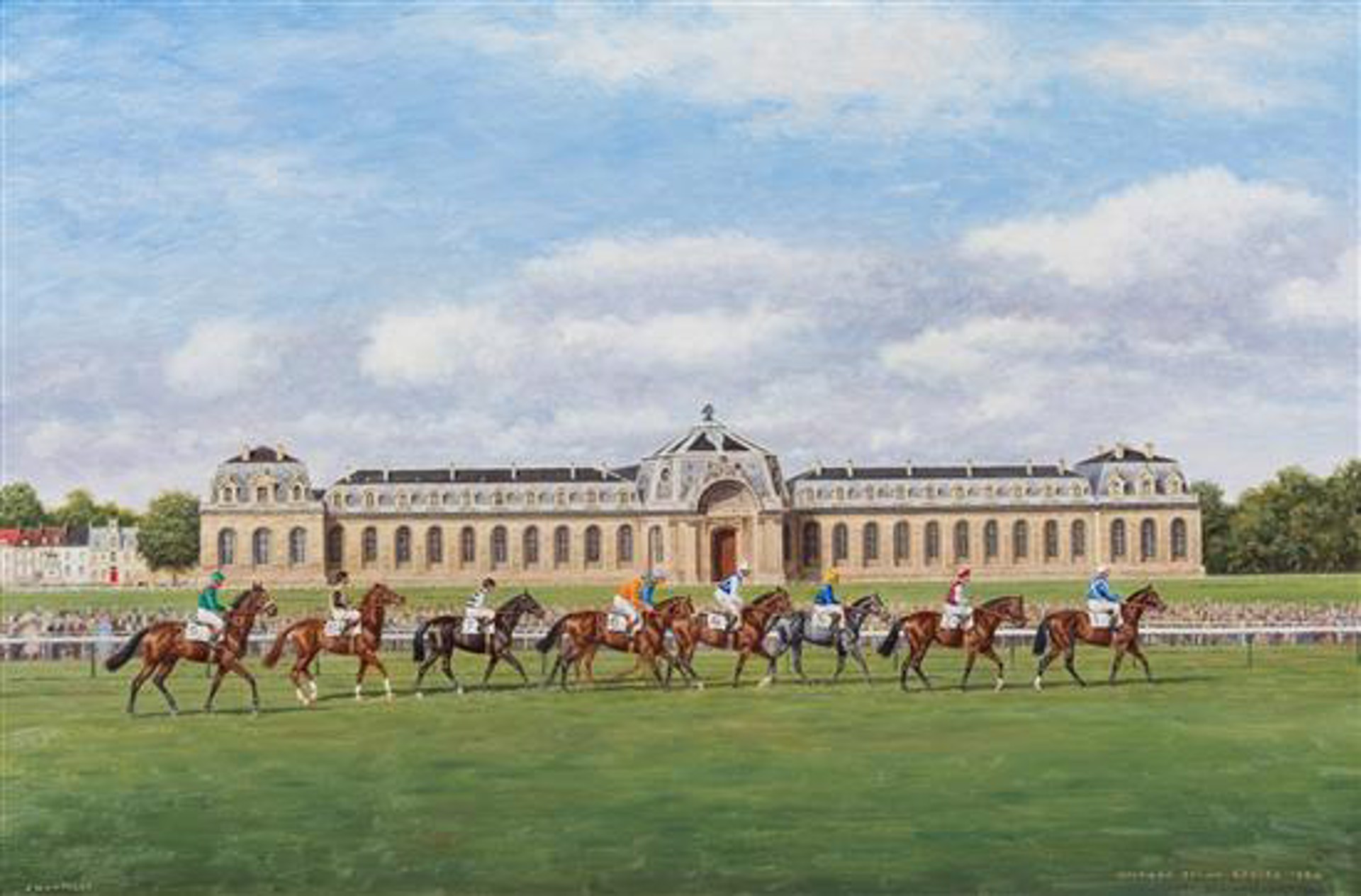 Royal Stables Chantilly France - Horses Going to the Start by Richard Stone Reeves