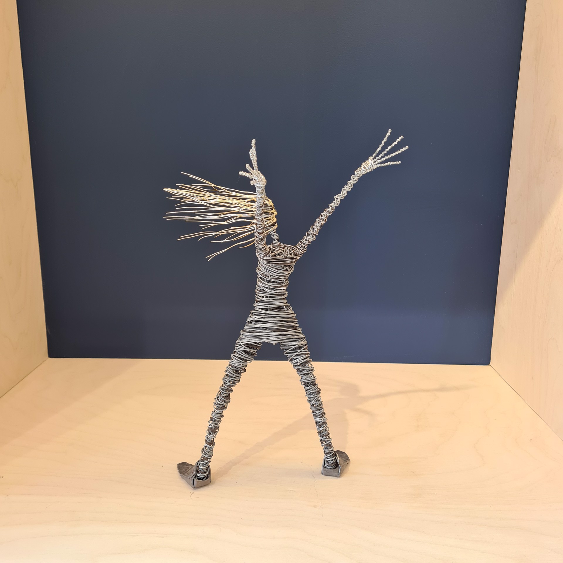 Arms Up Wire Sculpture by Rachel Ducker