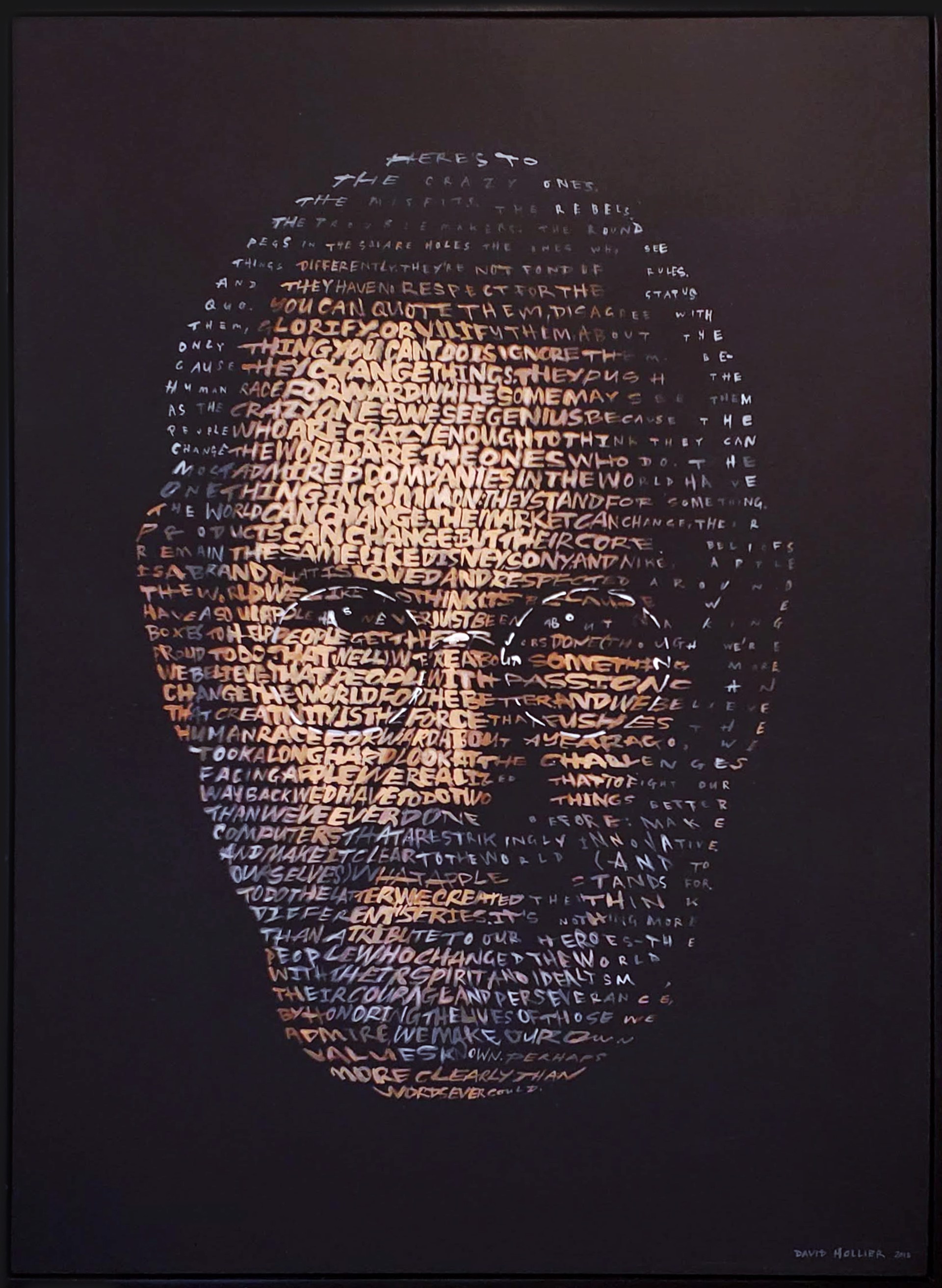 Steve Jobs (Text: from Apple's 'Think Differently' campaign) by David Hollier