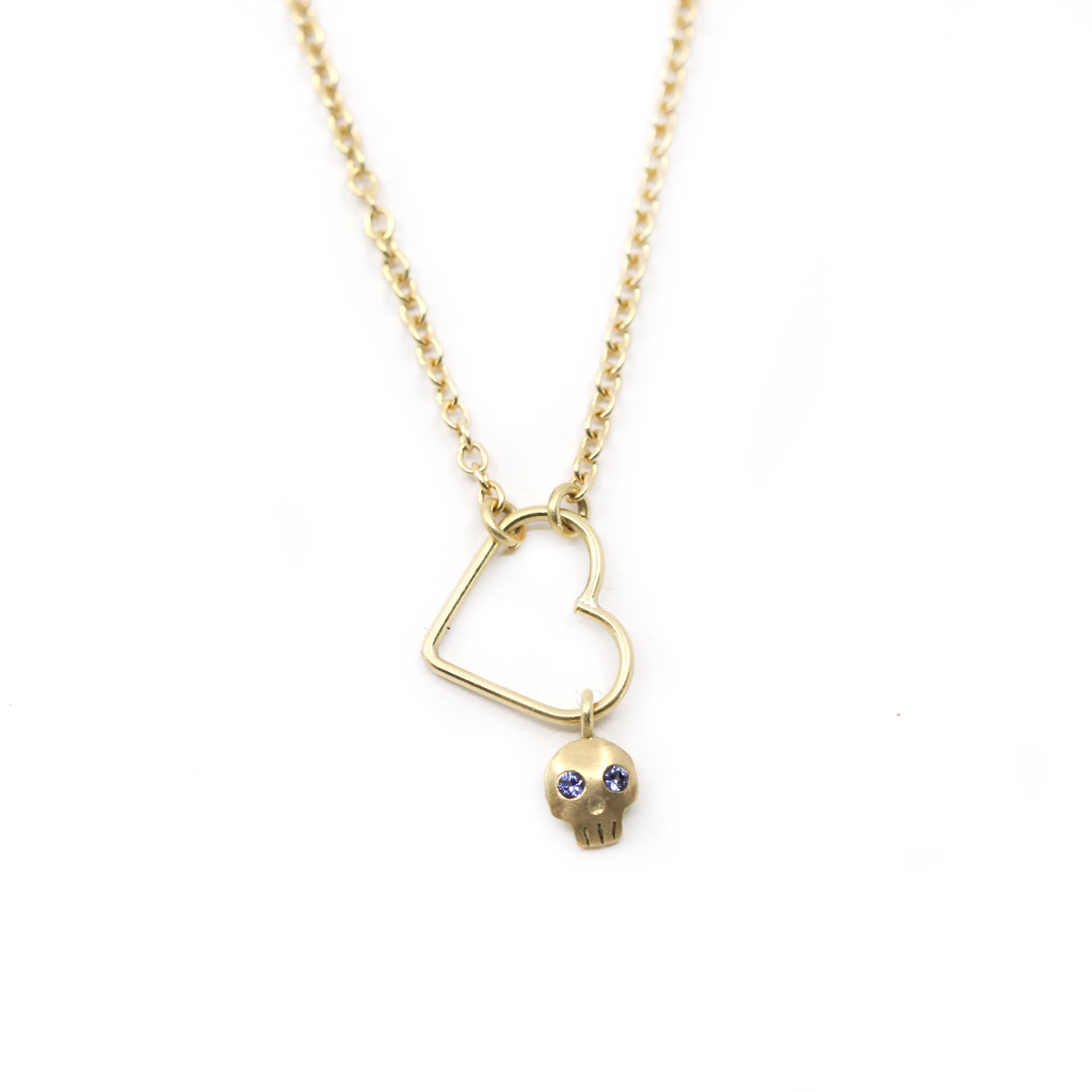 Single Skull / Heart Necklace by Susan Elnora