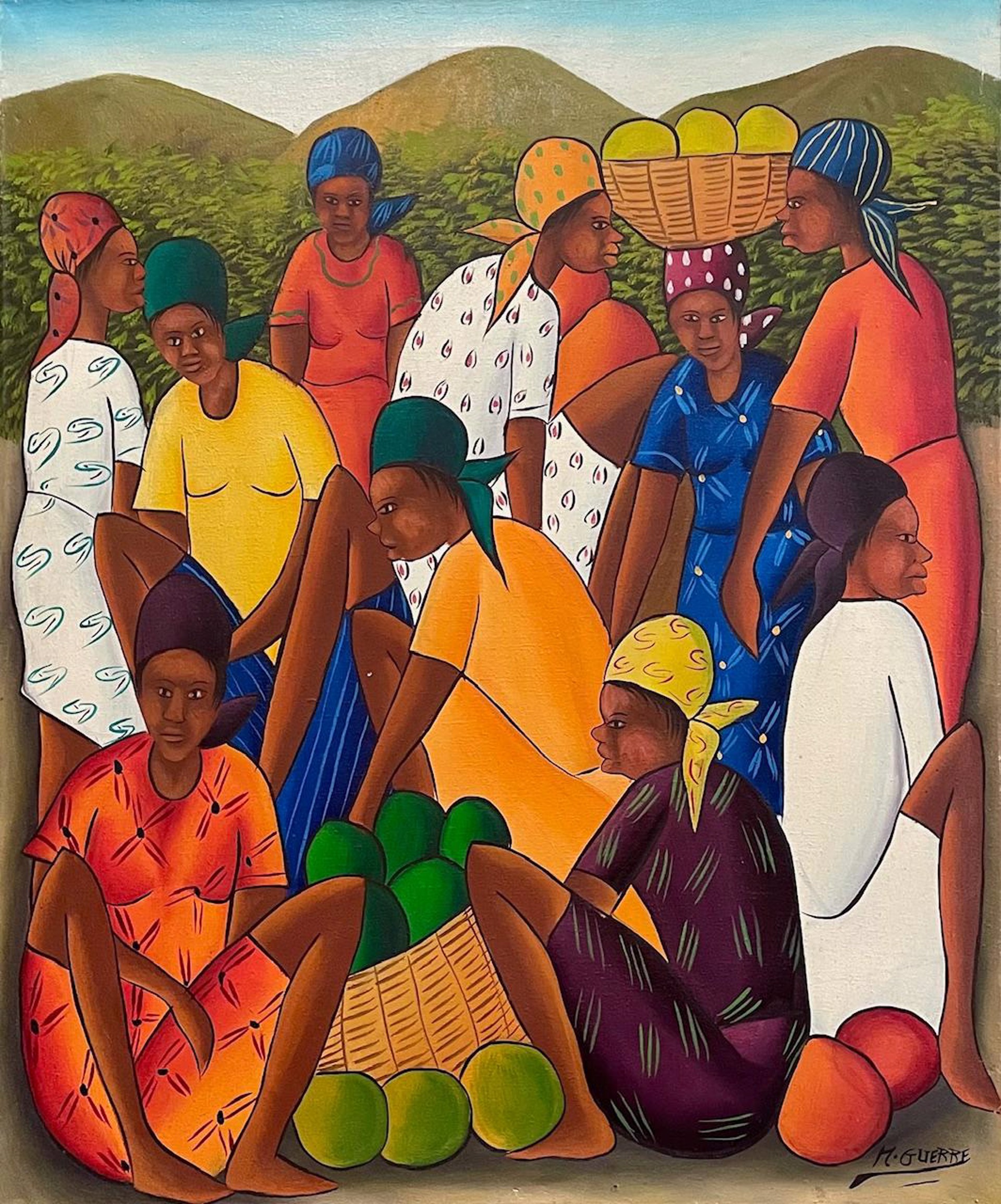Merchants #3-2-95MFN by Maurice Guerre (Haitian, b.1947)