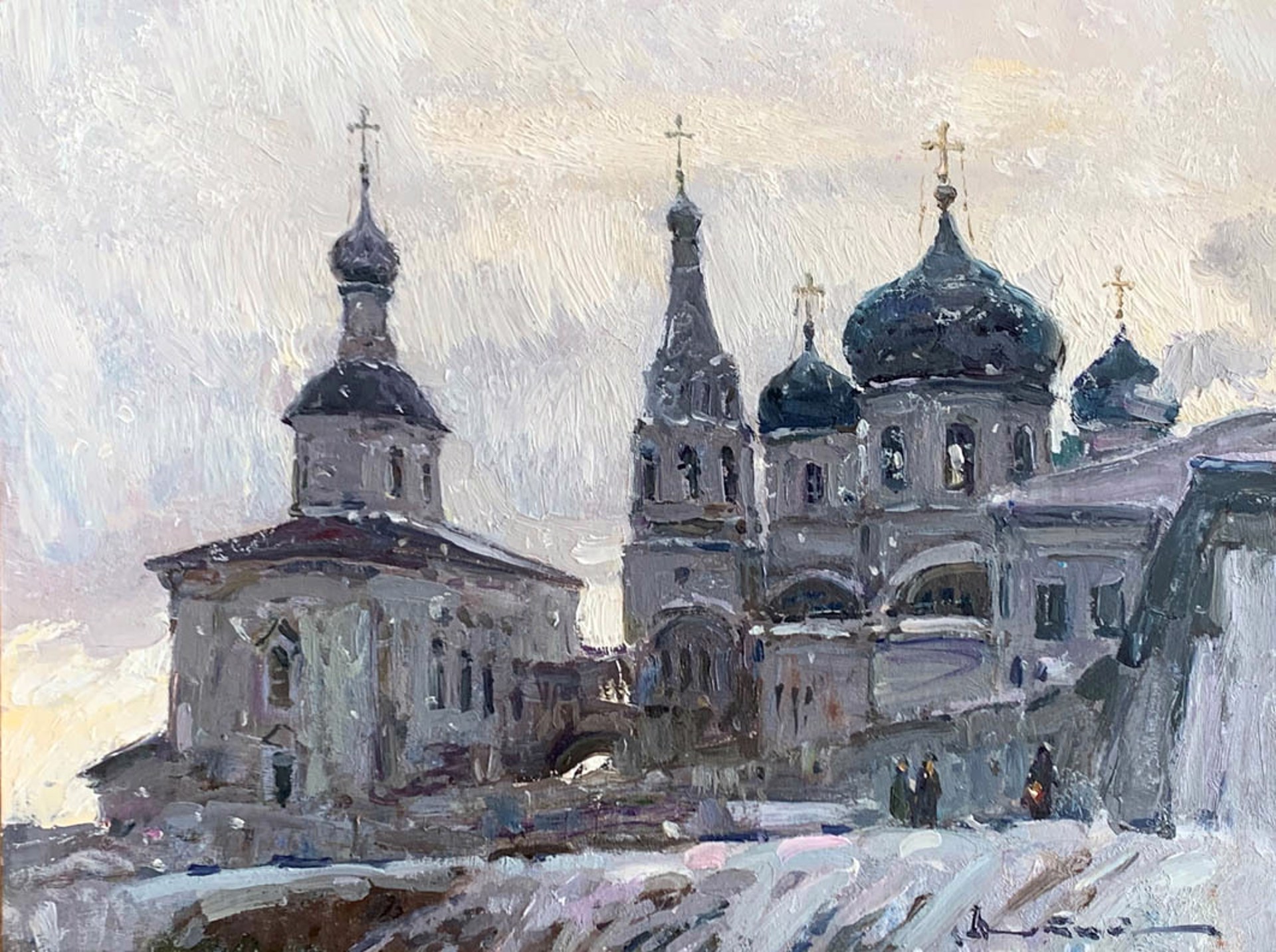 Snowing in Bogolubovo by Ivan Vityuk