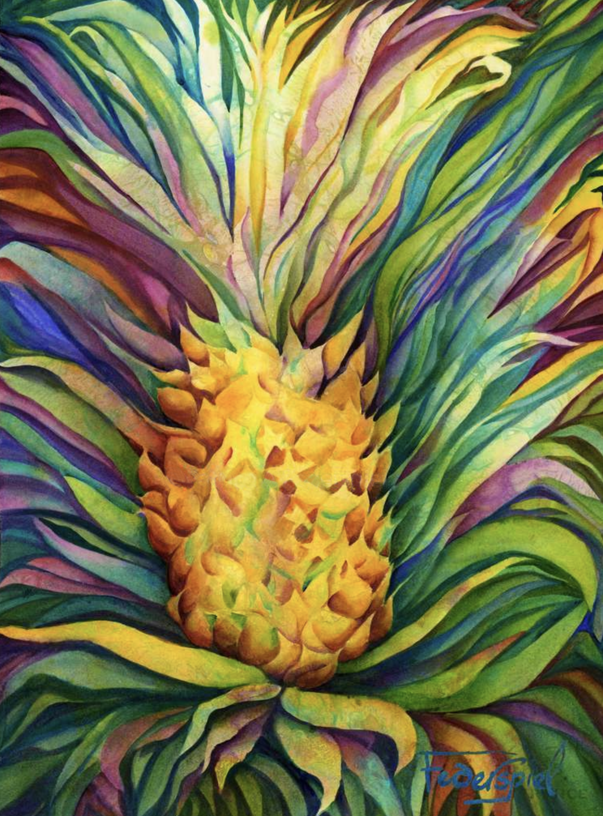 Growing Sunshine Pineapple  by Patrice Ann Federspiel