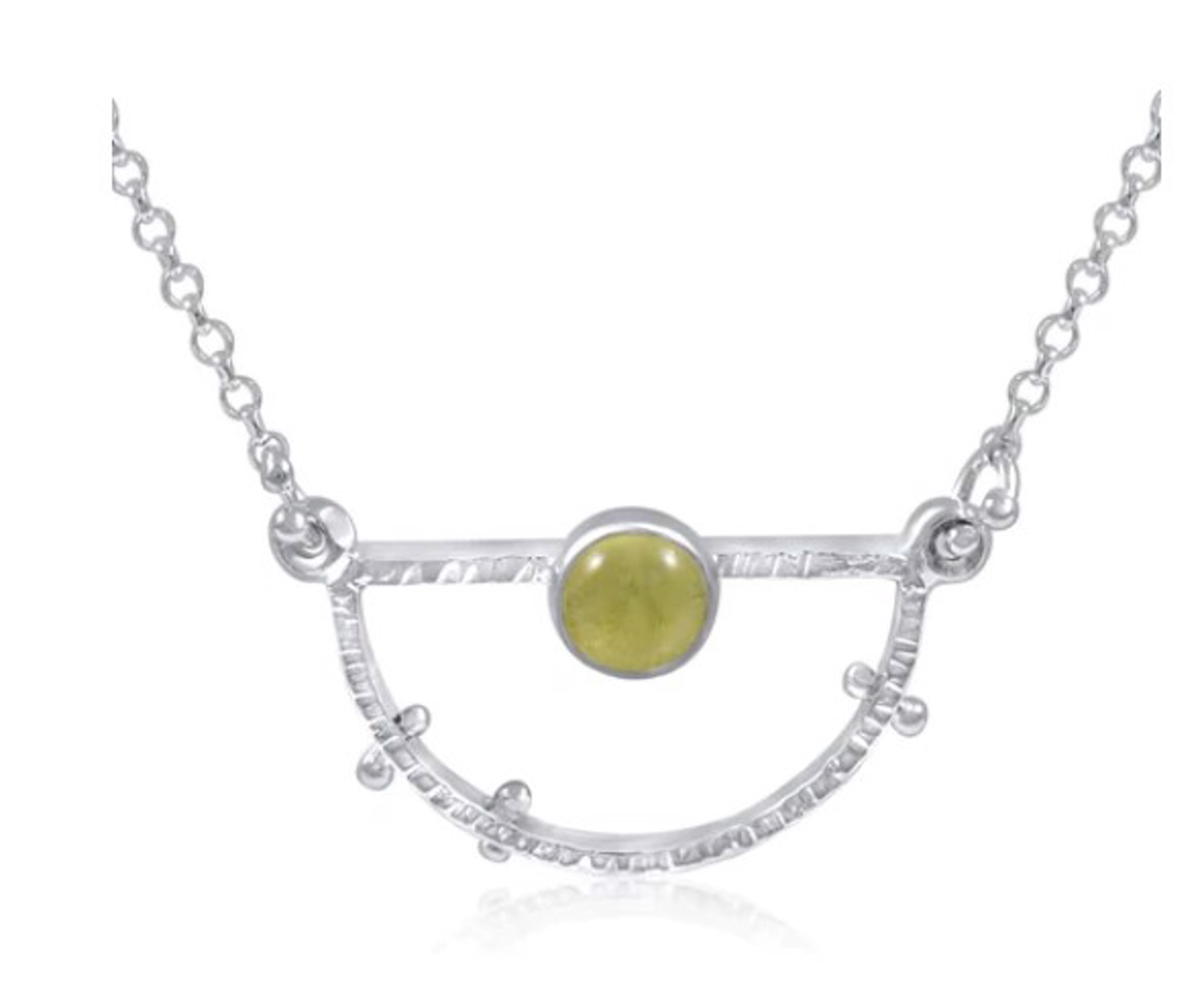 Mini Half Moon Necklace - Peridot by Kristen Baird
