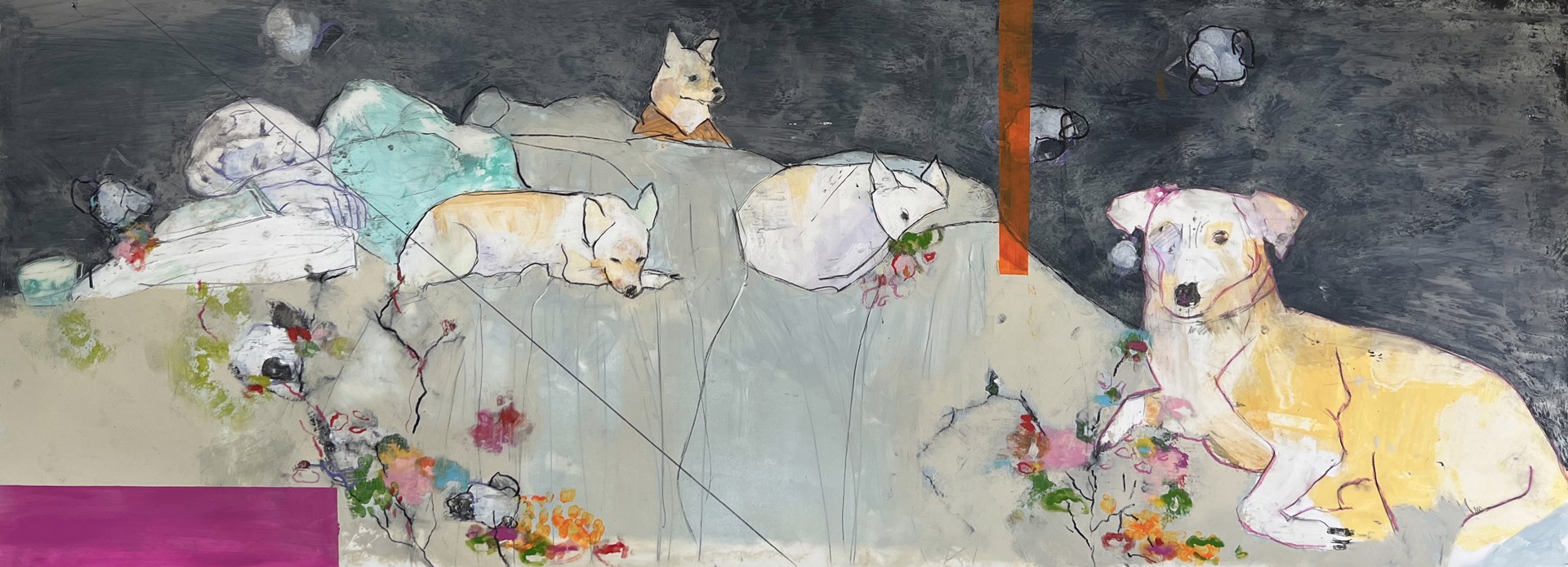 Assemblage avec une mère etquatre chiens, Collaboration with Lisa Di Stefano by George Marks