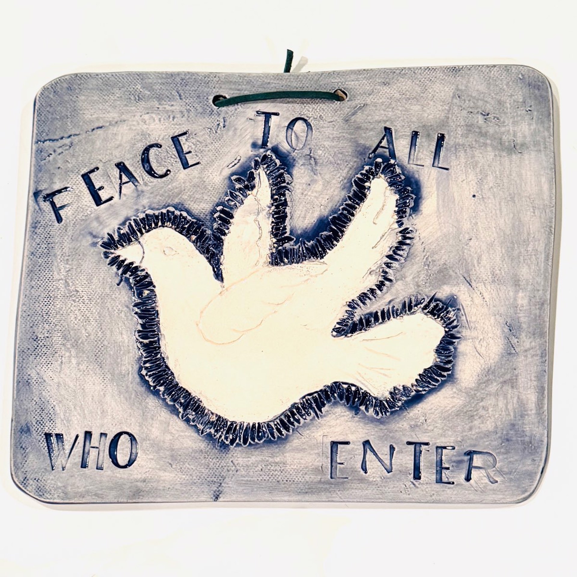 Peace To All Who Enter Plaque NQR23-04 by Judy Kepley