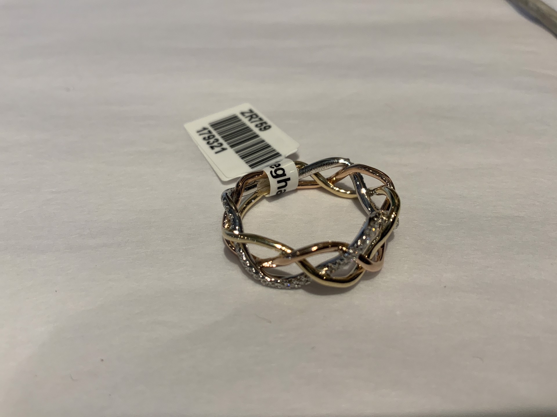 ZR759 Multi Gold Infinity Ring by Zeghani