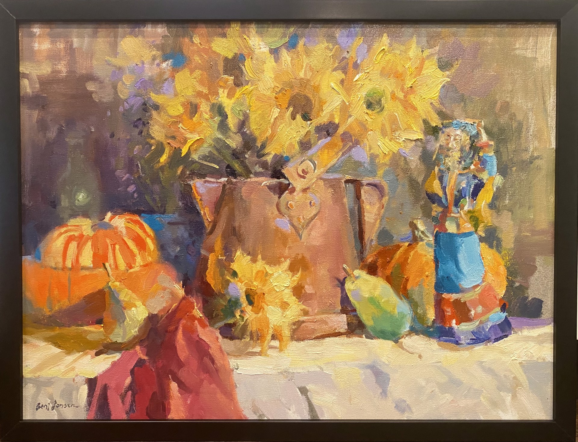 Sunflowers, Pumpkins and Trinket by Brent Jensen