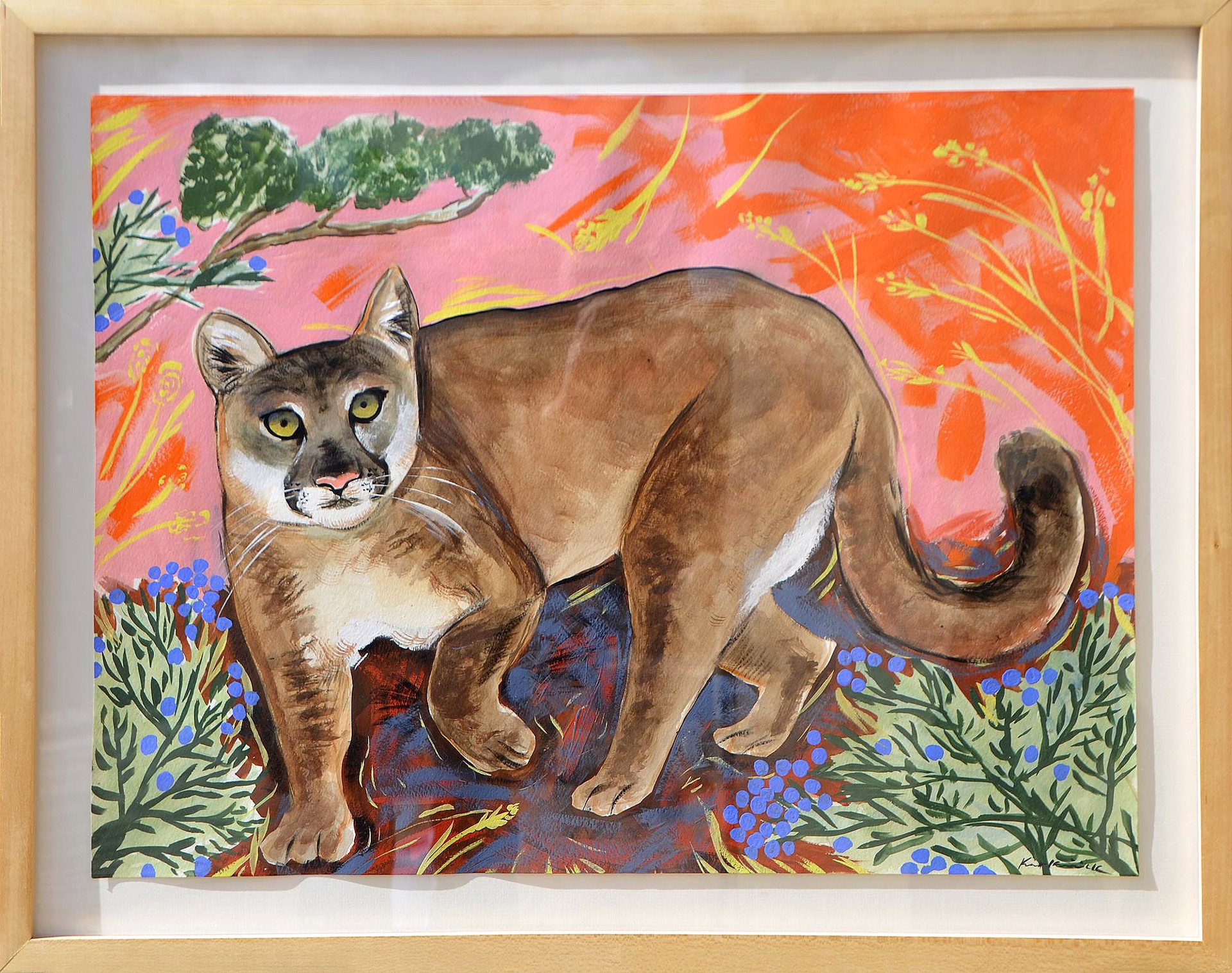 Mountain Lion and Juniper by Kat Kinnick