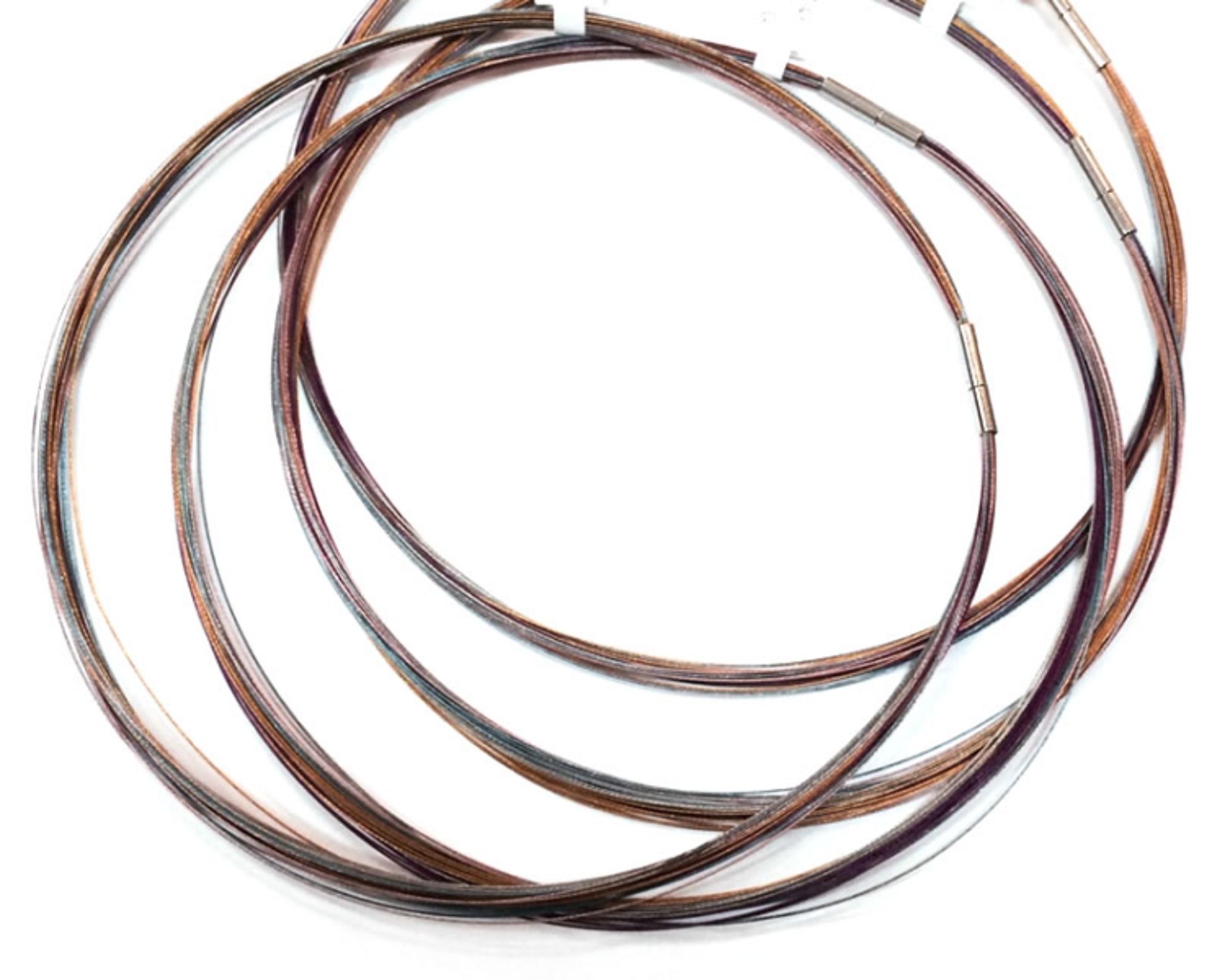Necklace - 25 Strand Wire, 16" Multi Color by Indigo Desert Ranch - Jewelry