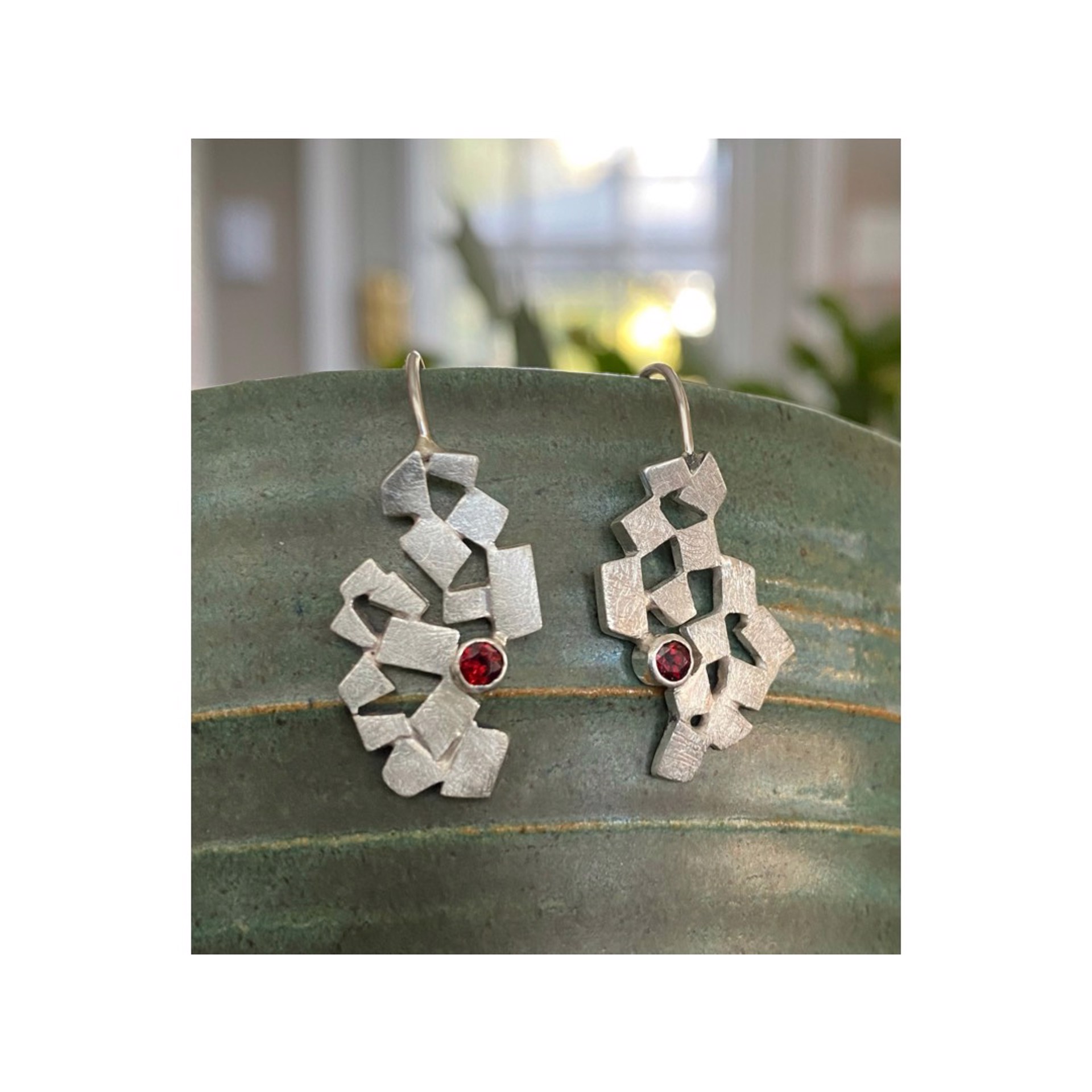 Earrings | Sterling and Garnet by Amy Shady