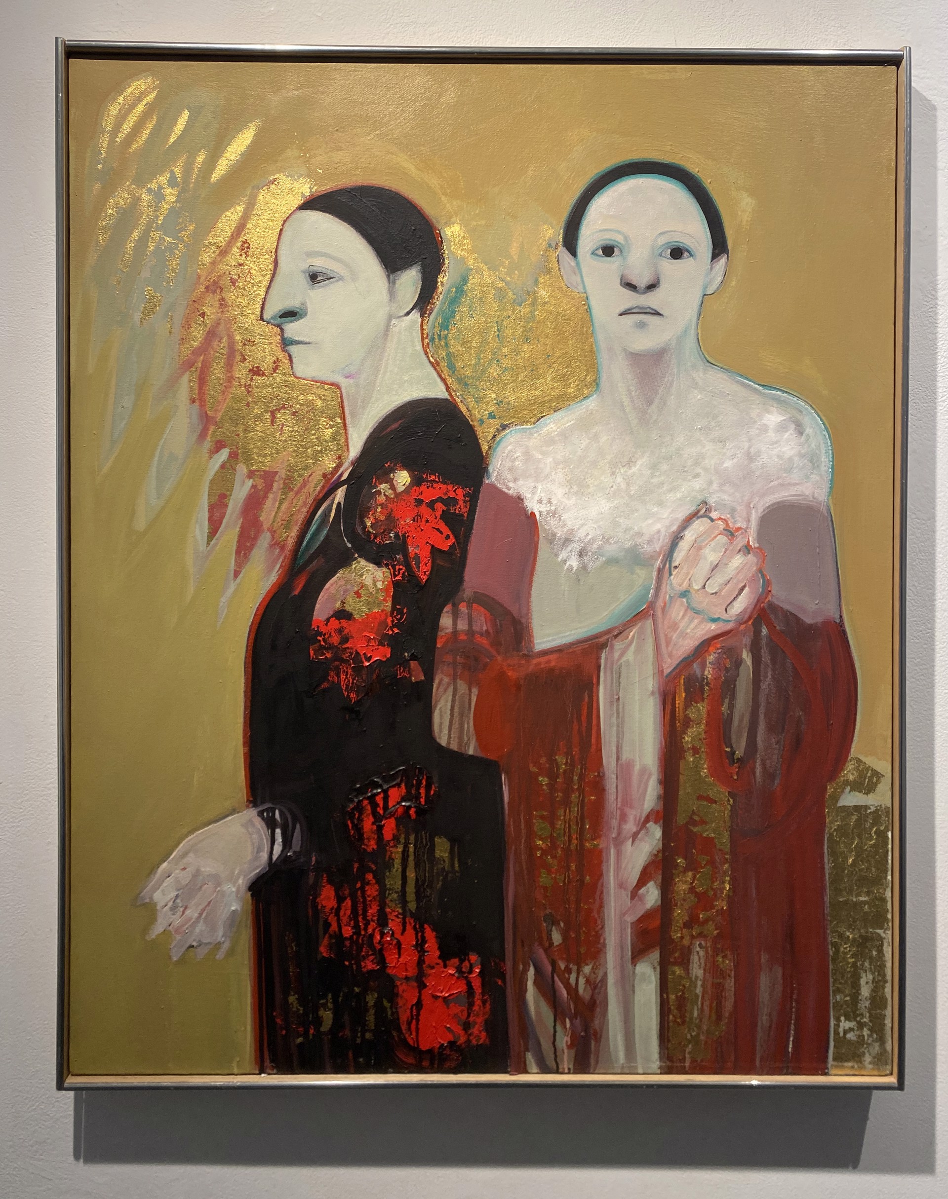 Two Women In Shawls by Selina Trieff