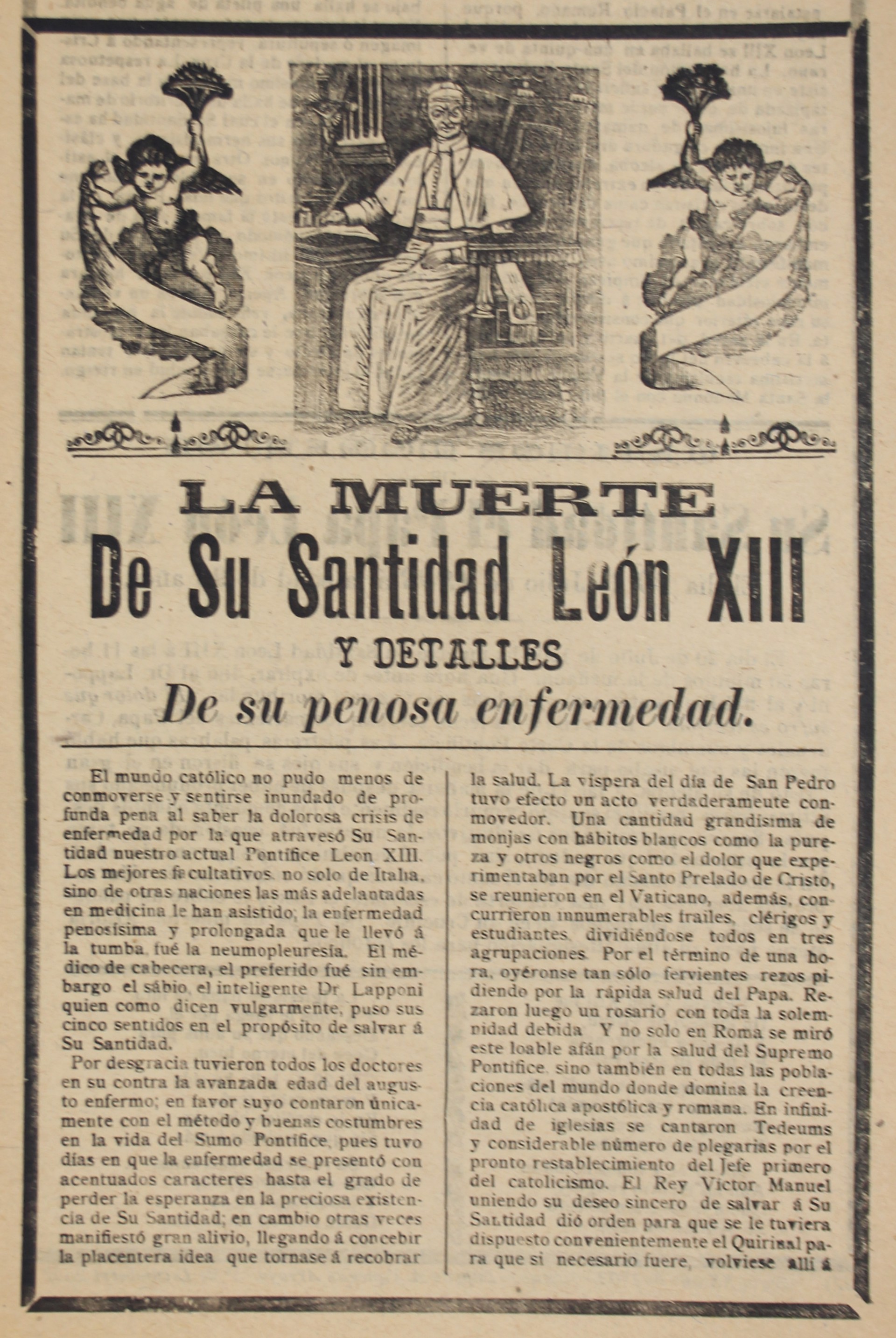 La Muerte de Su Santidad Leon XIII by José Guadalupe Posada