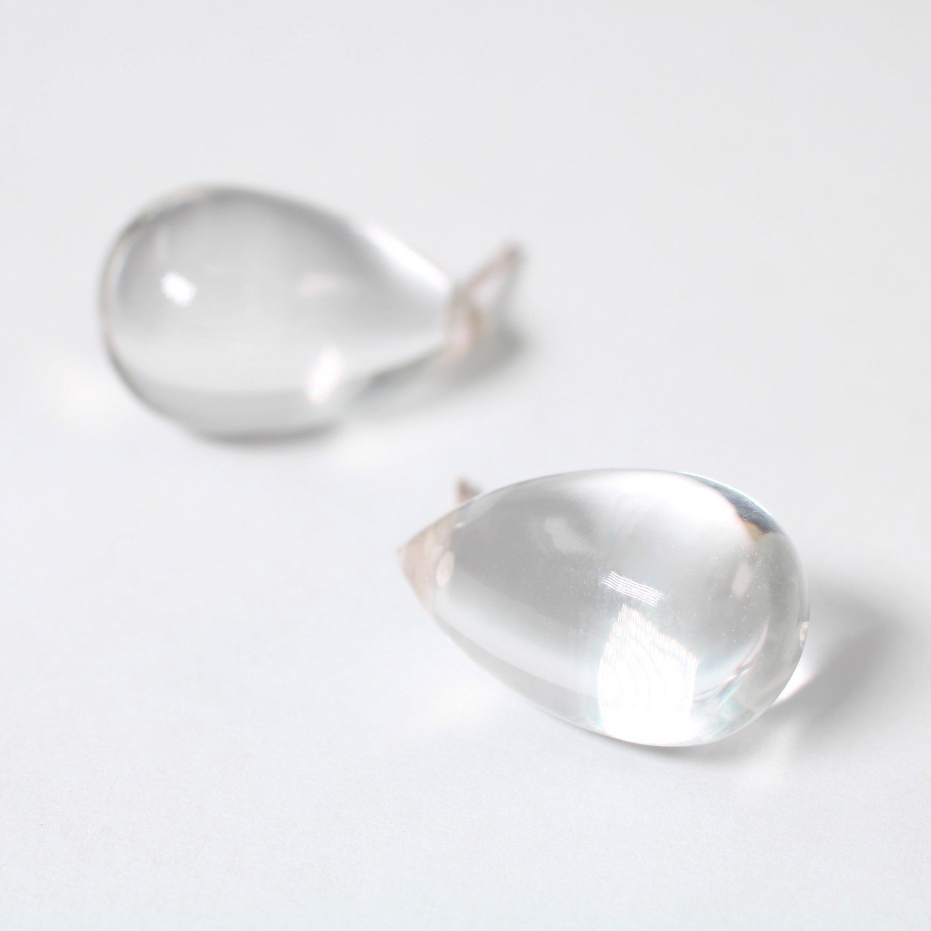 Small Quartz Waterdrop Earrings by Barbara Seidenath