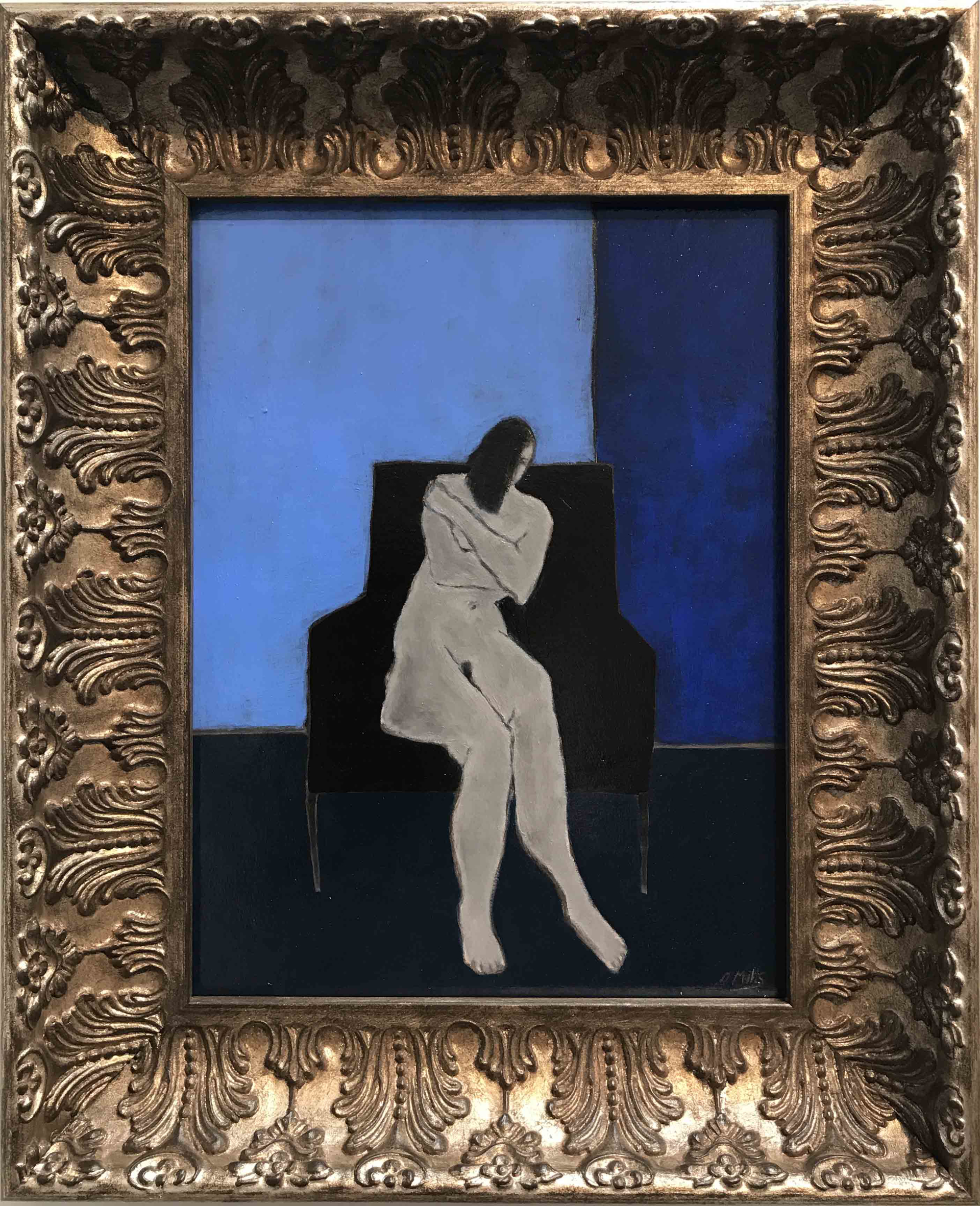 Nude in a Blue Room  by Gigi Mills