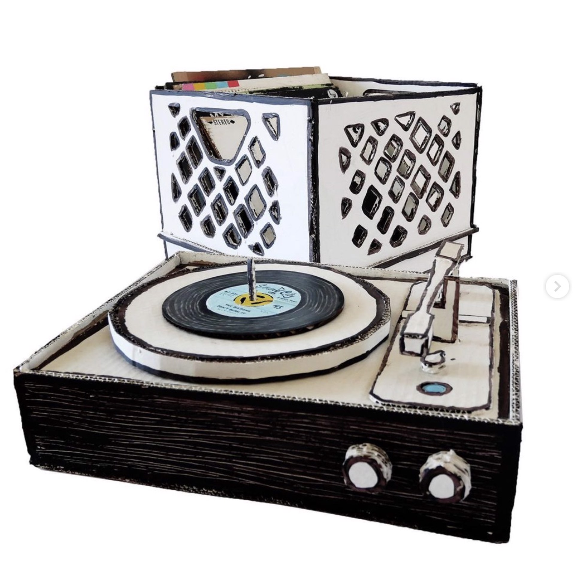 Record Player with Barons Record by Bill Barminski